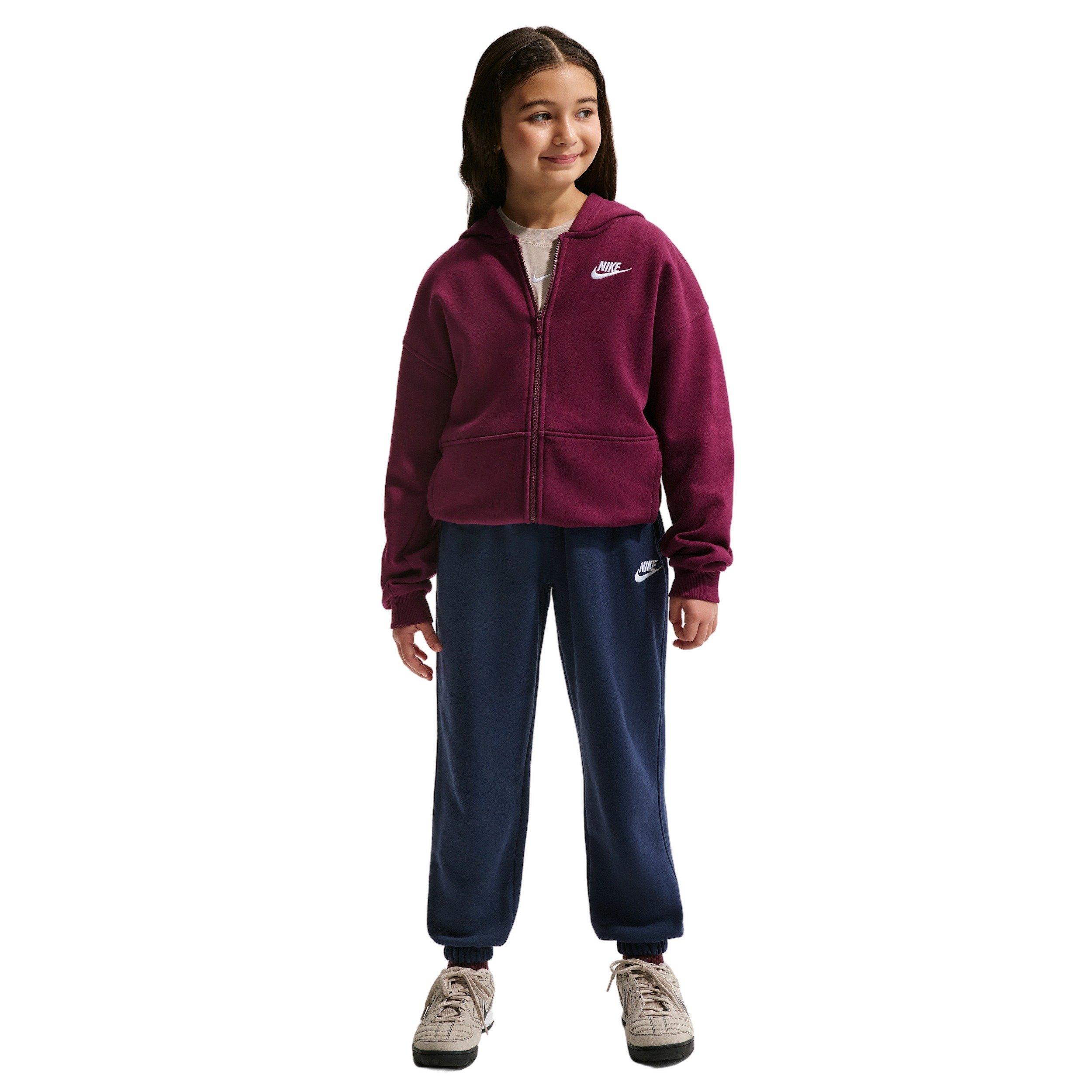 Nike Big Kids' Sportswear Club Fleece Loose Sweatpants - Navy - BLUE Thumbnail View 1