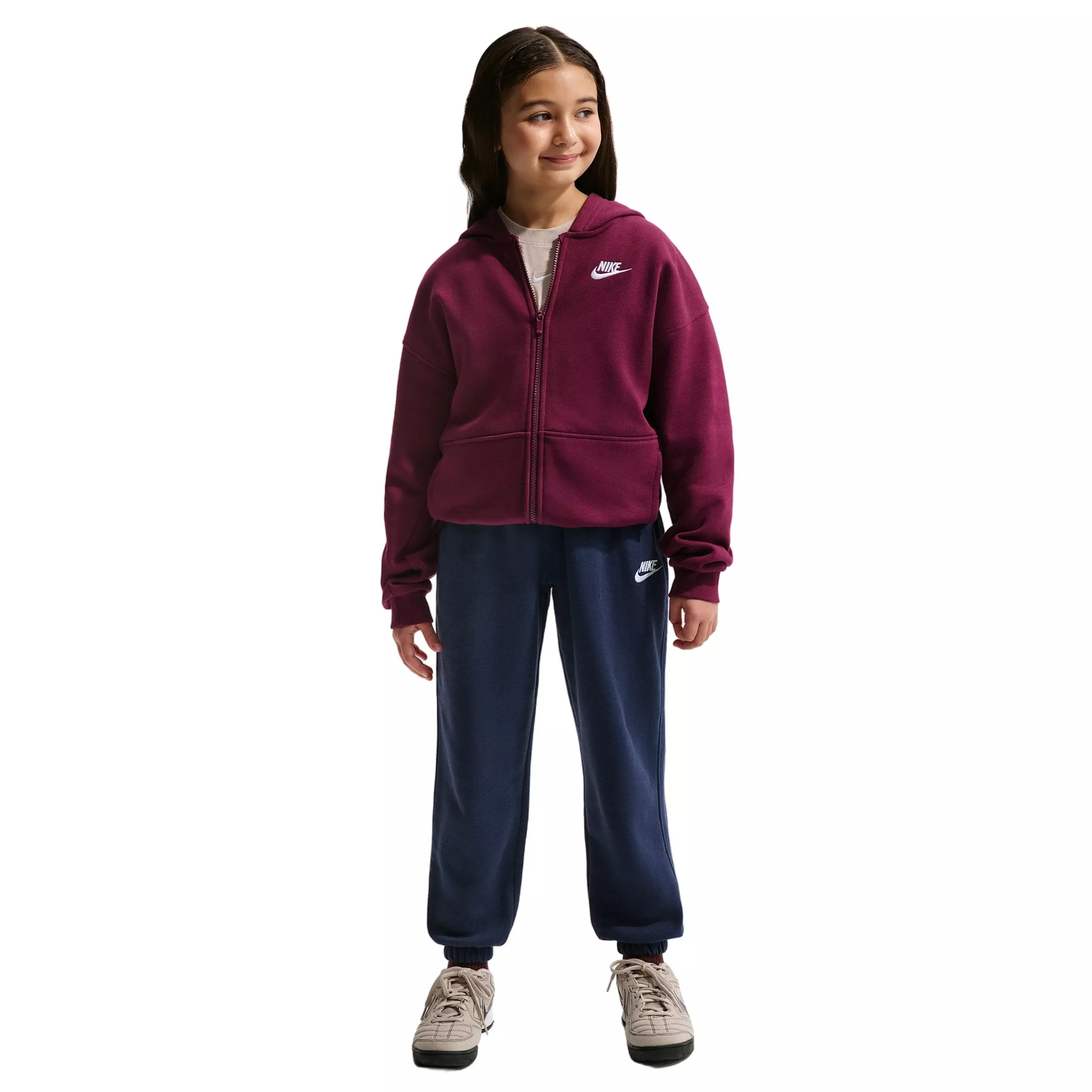 Nike Big Kids' Sportswear Club Fleece Loose Sweatpants - Navy - BLUE