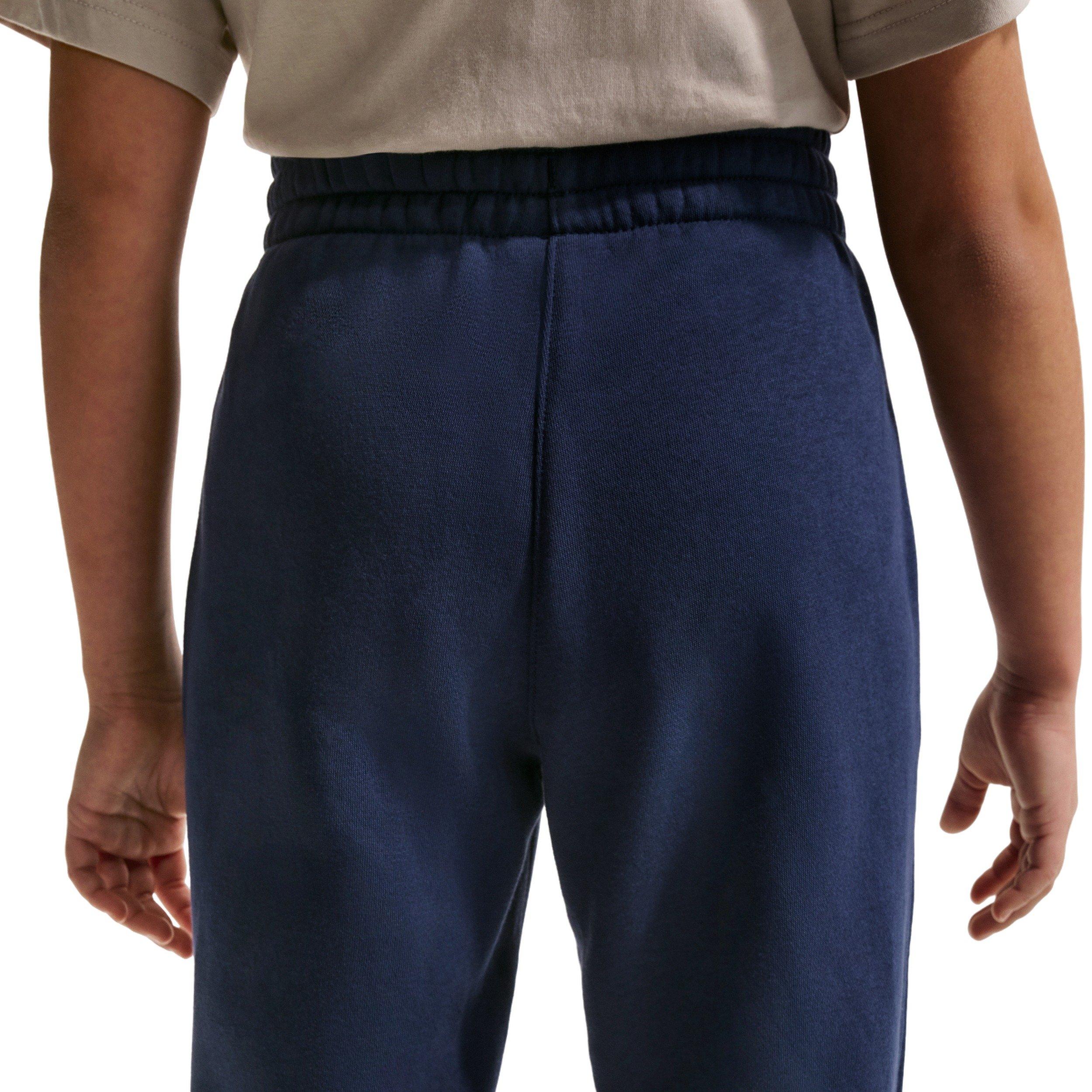 Nike Big Kids' Sportswear Club Fleece Loose Sweatpants - Navy - BLUE Thumbnail View 4