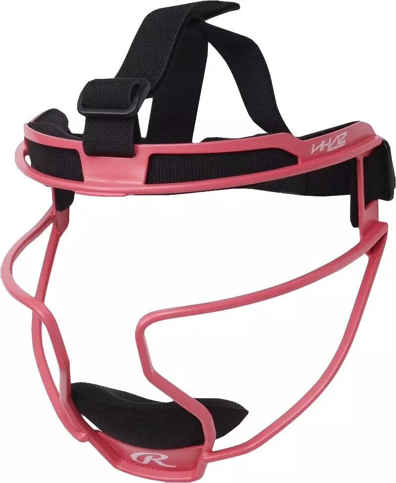 Rawlings HI-VIZ Softball Youth Fielder's Mask - Pink - PINK