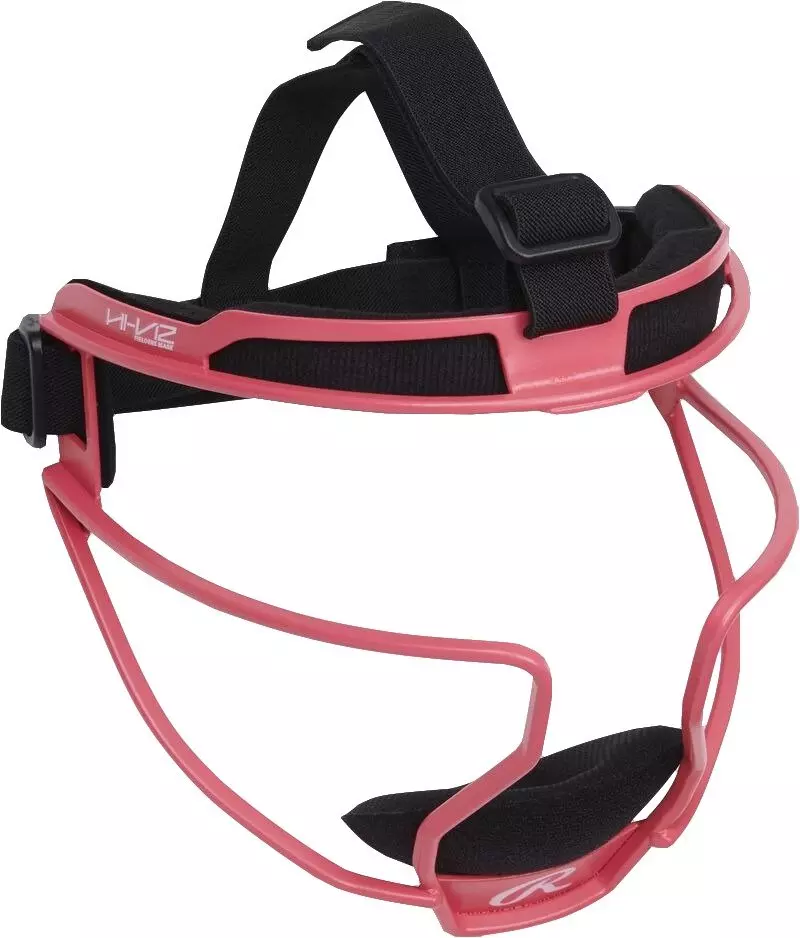 Rawlings HI-VIZ Softball Youth Fielder's Mask - Pink - PINK