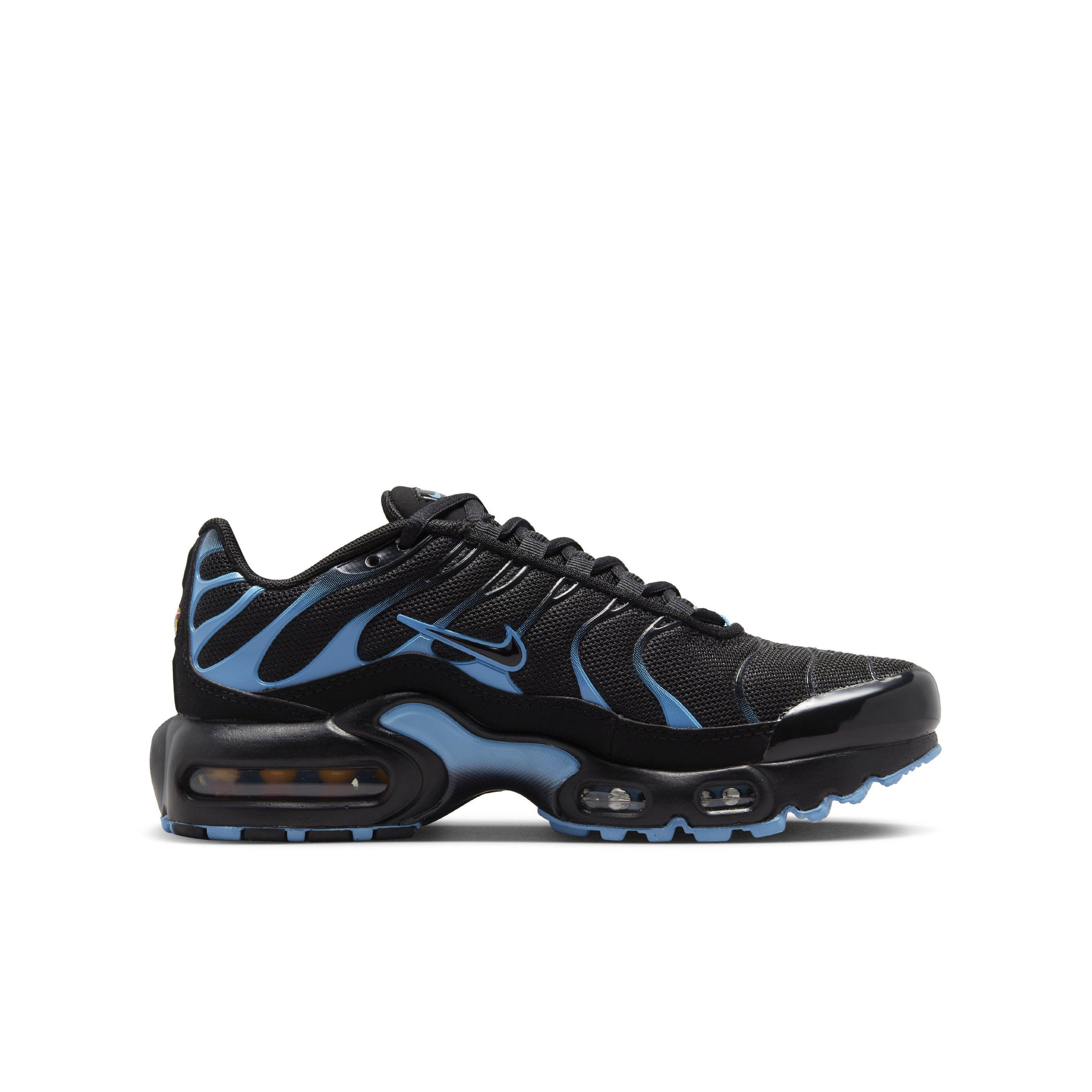 Nike Air Max Plus Black Black University Blue Grade School Boys Shoe Hibbett