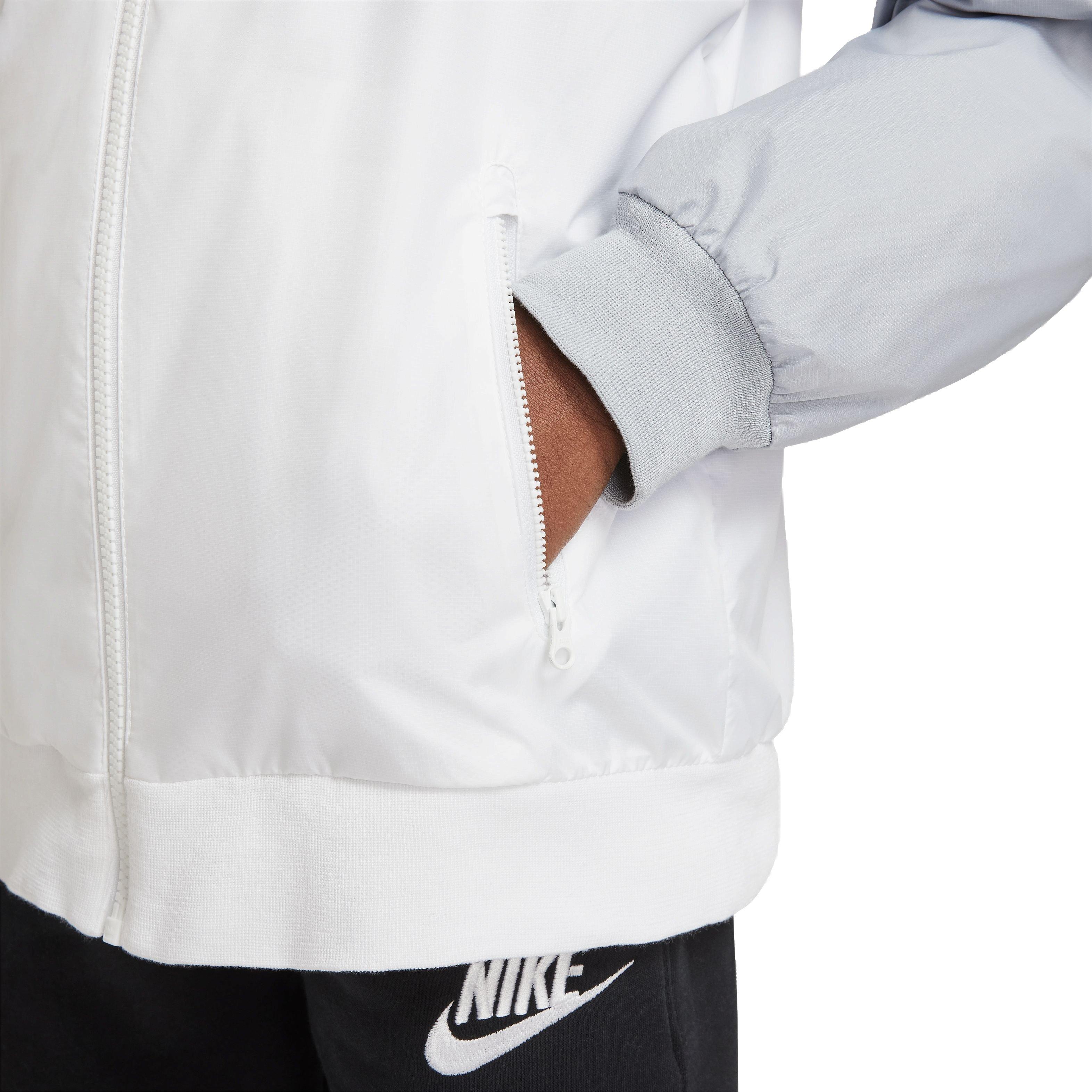 Nike Sportswear Windrunner Big Boys' White/Black/Grey Jacket