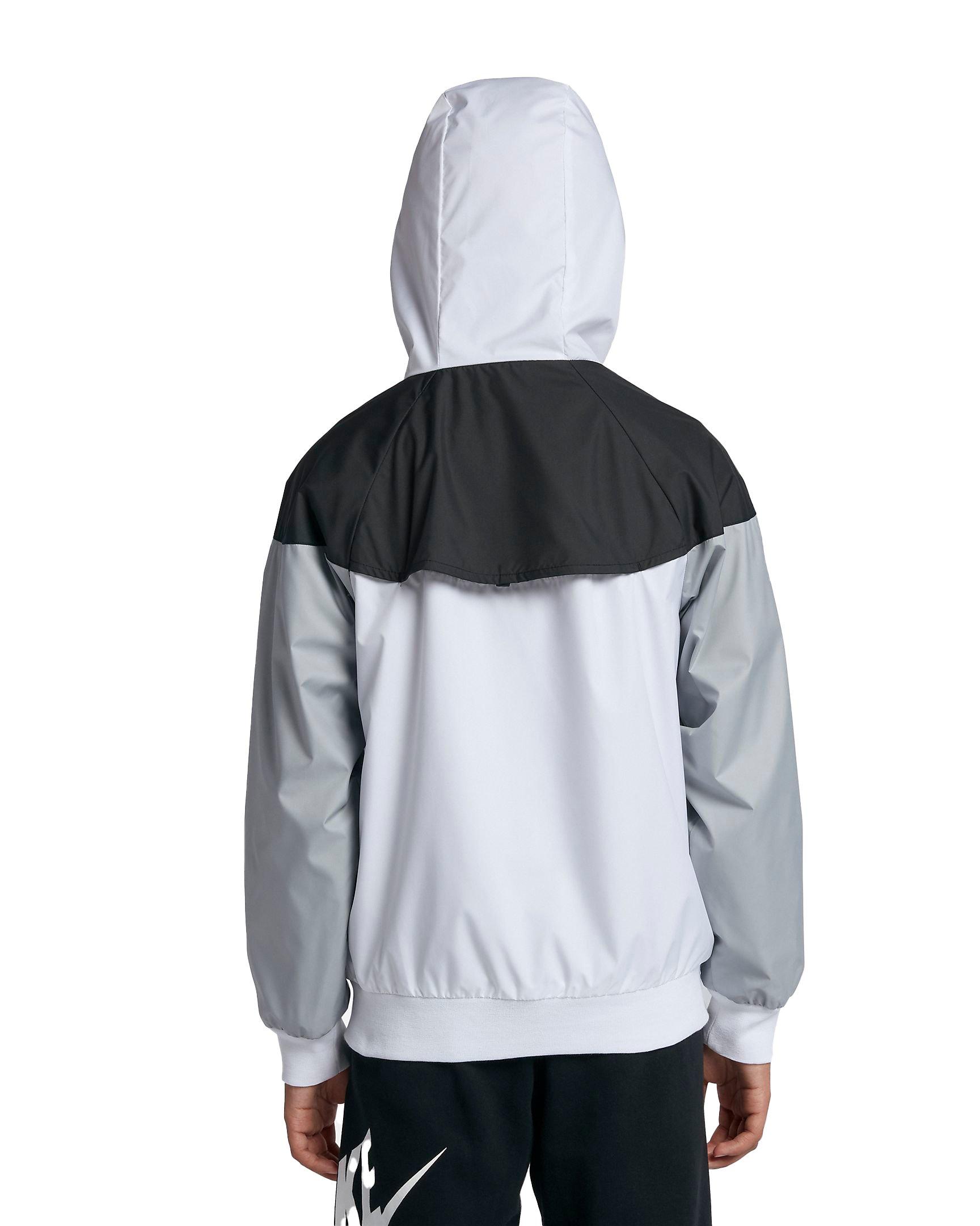 Nike Sportswear Windrunner Big Boys' White/Black/Grey Jacket