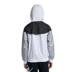Nike Big Boys' Sportswear Windrunner Jacket-White/Black/Grey