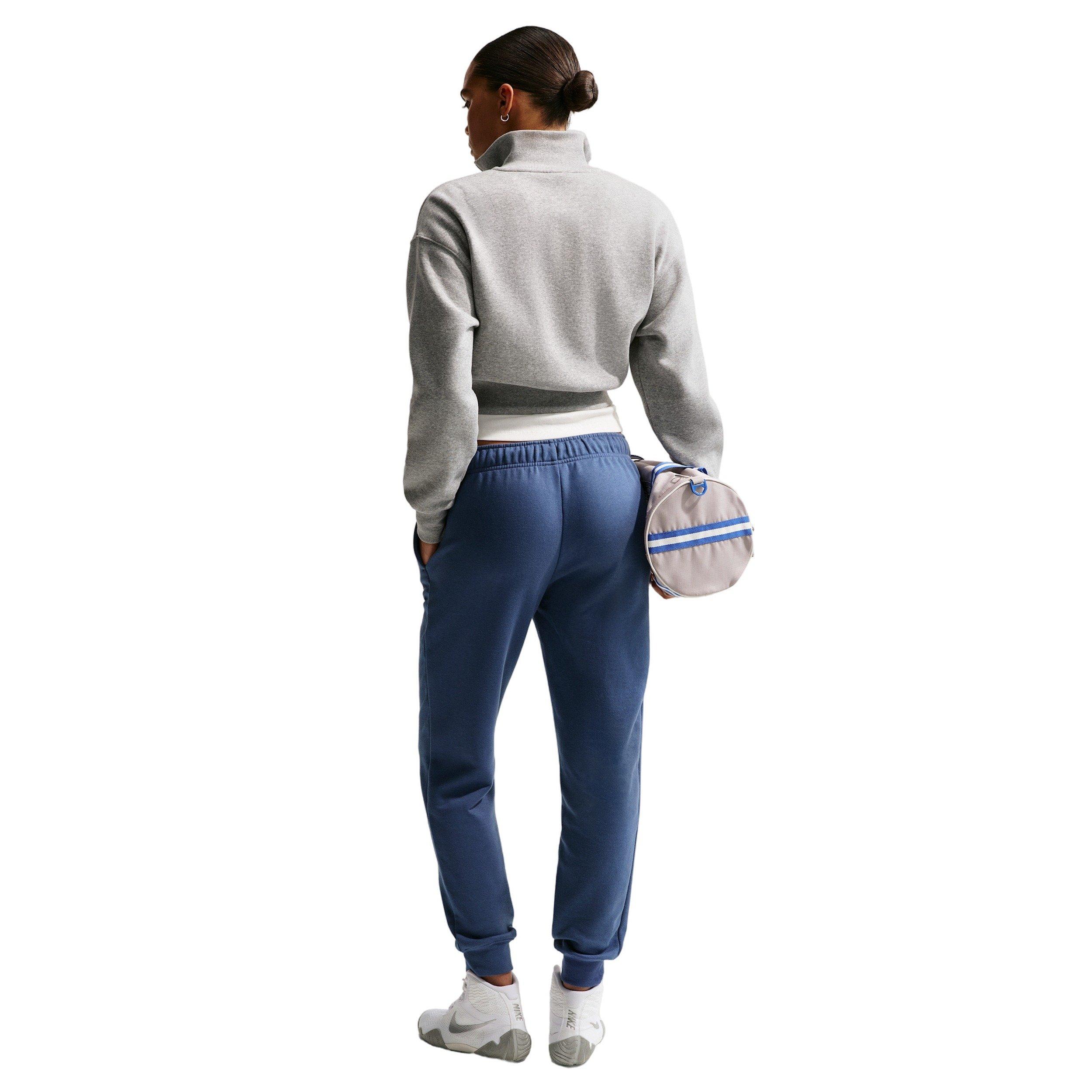 Nike Women's Sportswear Club Fleece Mid-Rise Joggers - Navy/White - NAVY/WHITE Thumbnail View 2