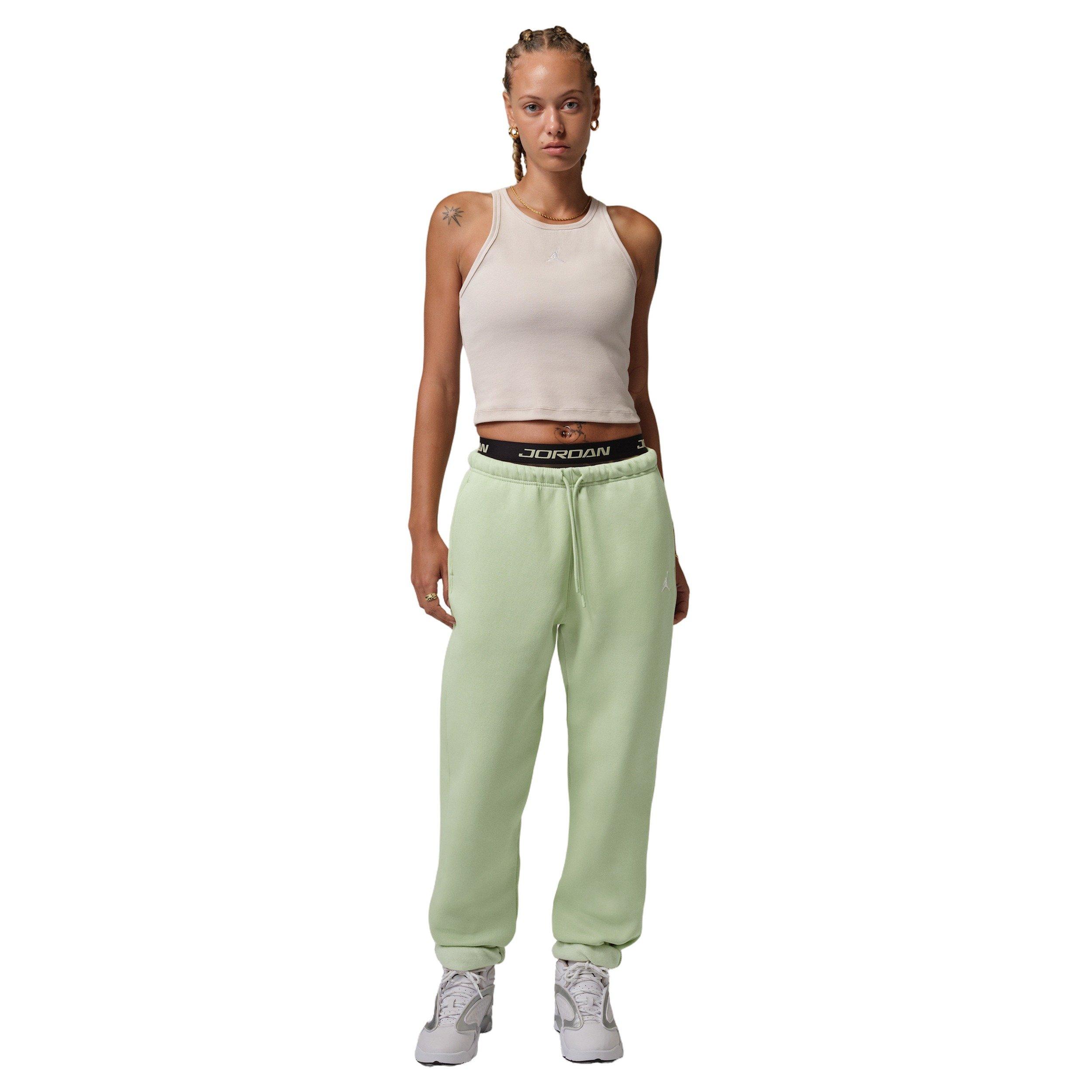 Jordan Women's Brooklyn Fleece Pants - OLIVE/WHITE Thumbnail View 5