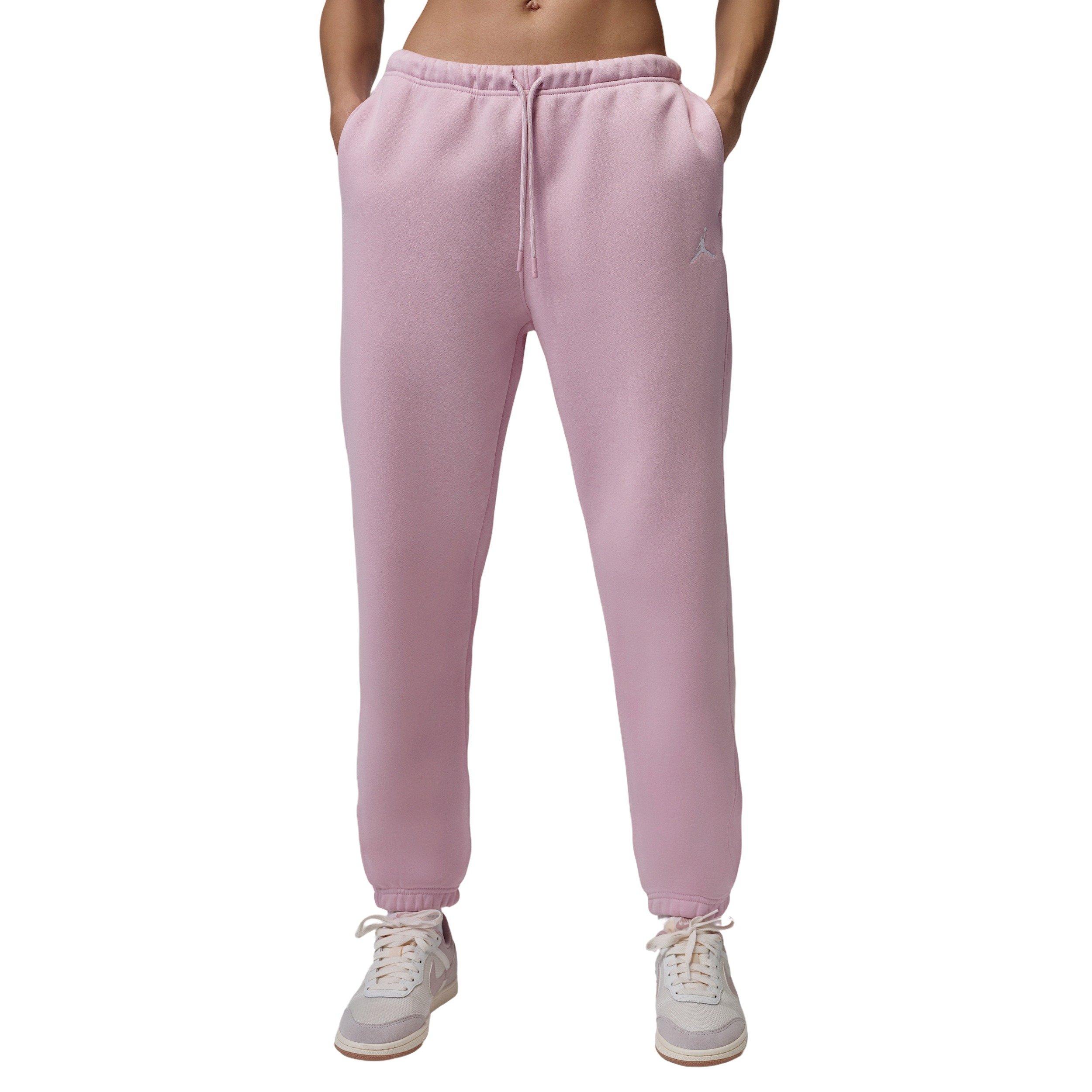 Jordan Women's Brooklyn Fleece Pants - PINK/WHITE Thumbnail View 1