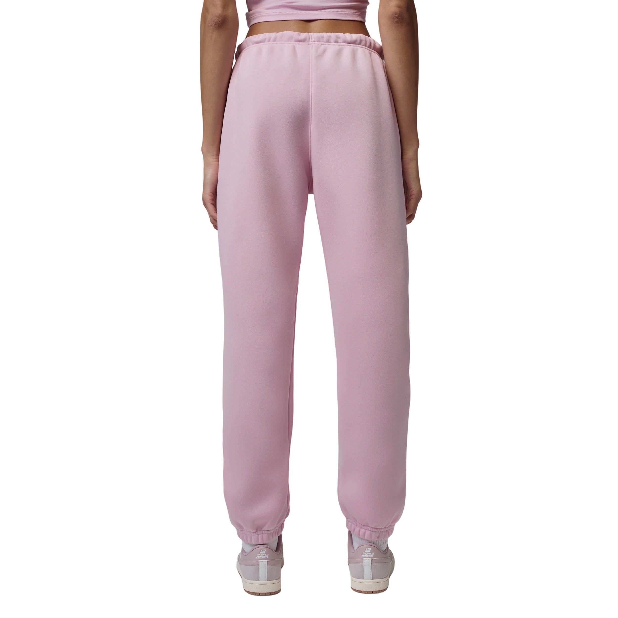 Jordan Women's Brooklyn Fleece Pants - PINK/WHITE Thumbnail View 2