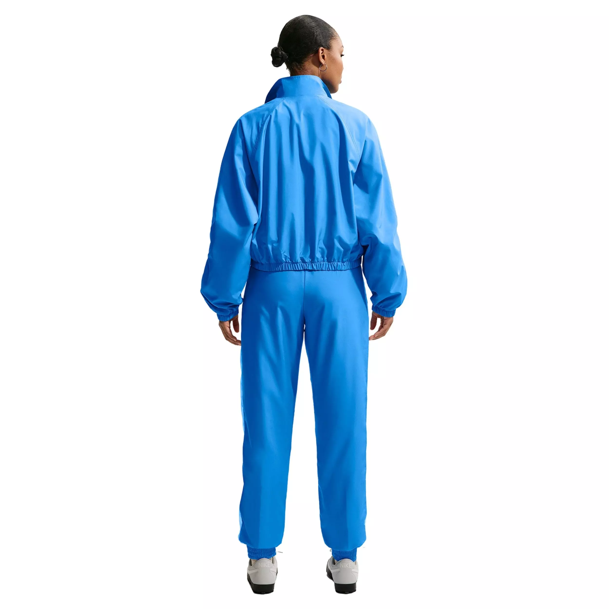 Nike Women's Sportswear Classic Woven UV Protection Mid-Rise Loose Joggers - Lt Blue/White - LT BLUE/WHITE