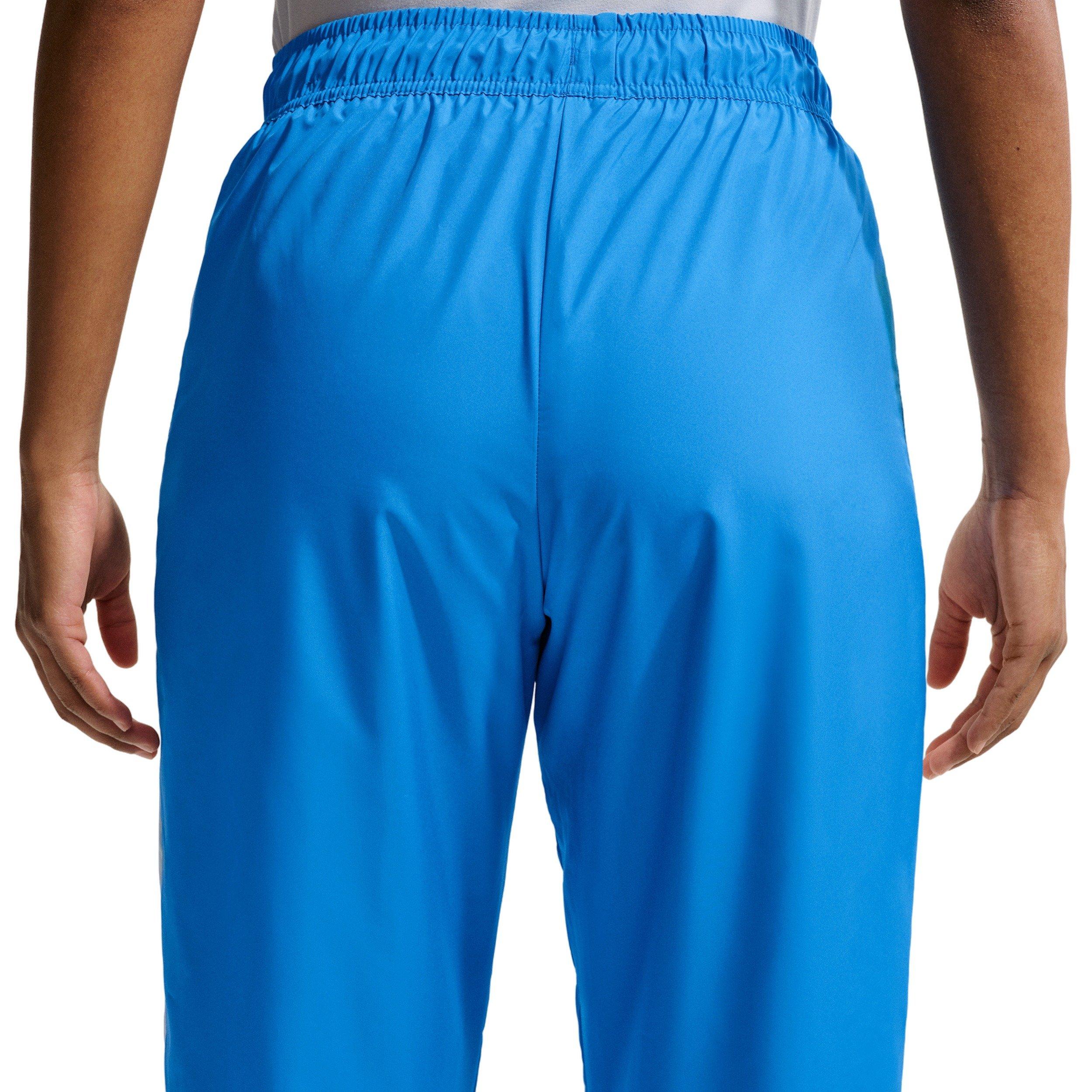 Nike Women's Sportswear Classic Woven UV Protection Mid-Rise Loose Joggers - Lt Blue/White - LT BLUE/WHITE Thumbnail View 4