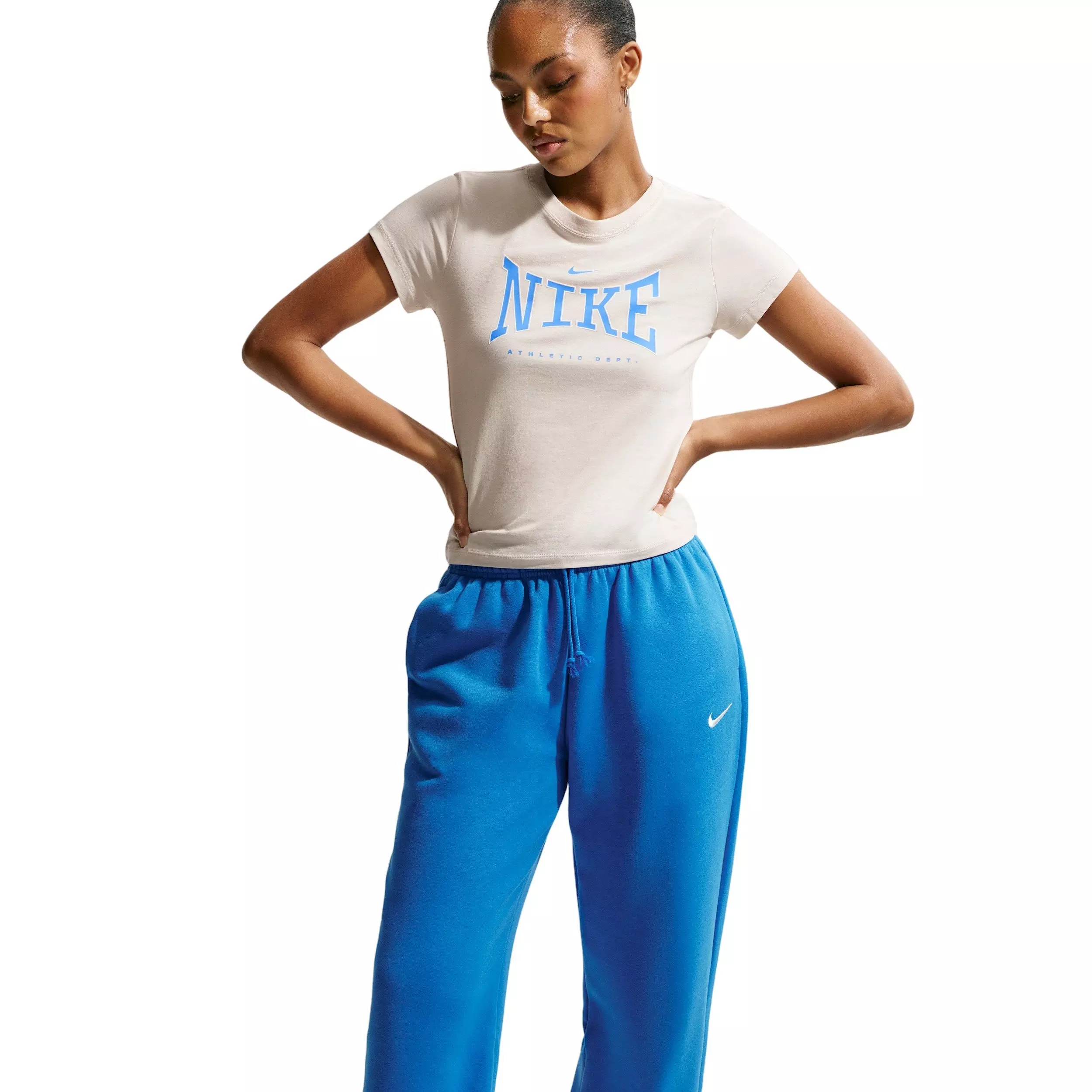 Nike Women's Sportswear Phoenix Fleece High-Waisted Oversized Sweatpants - BLUE