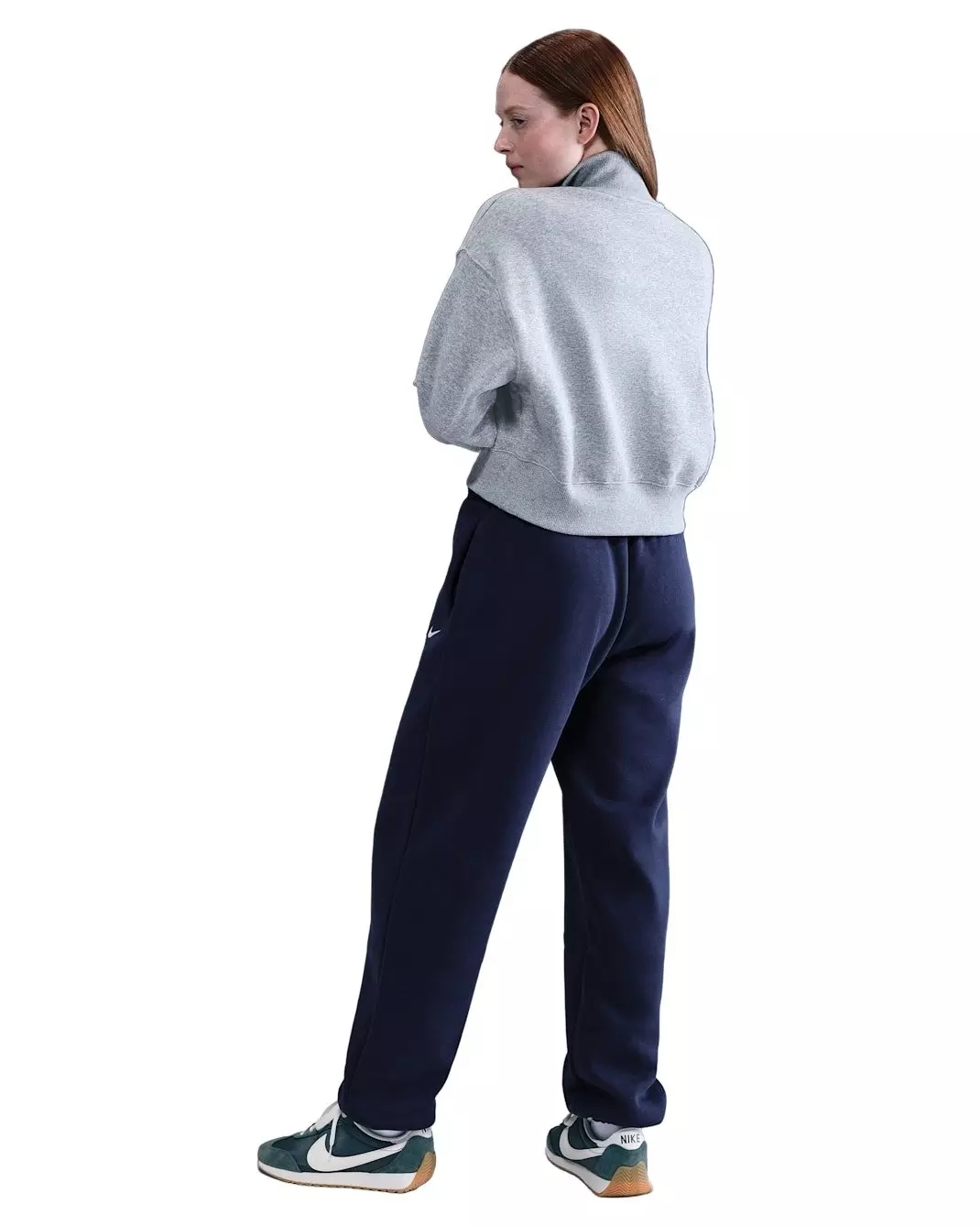 Nike Women's Sportswear Phoenix Fleece High-Waisted Oversized Sweatpants - NAVY