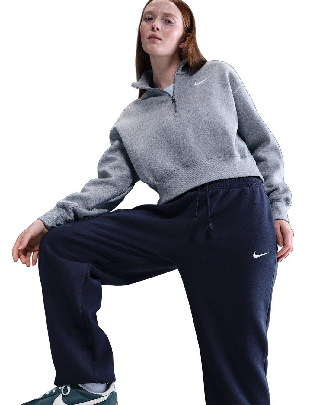 Nike Women's Sportswear Phoenix Fleece High-Waisted Oversized Sweatpants - NAVY Thumbnail View 5