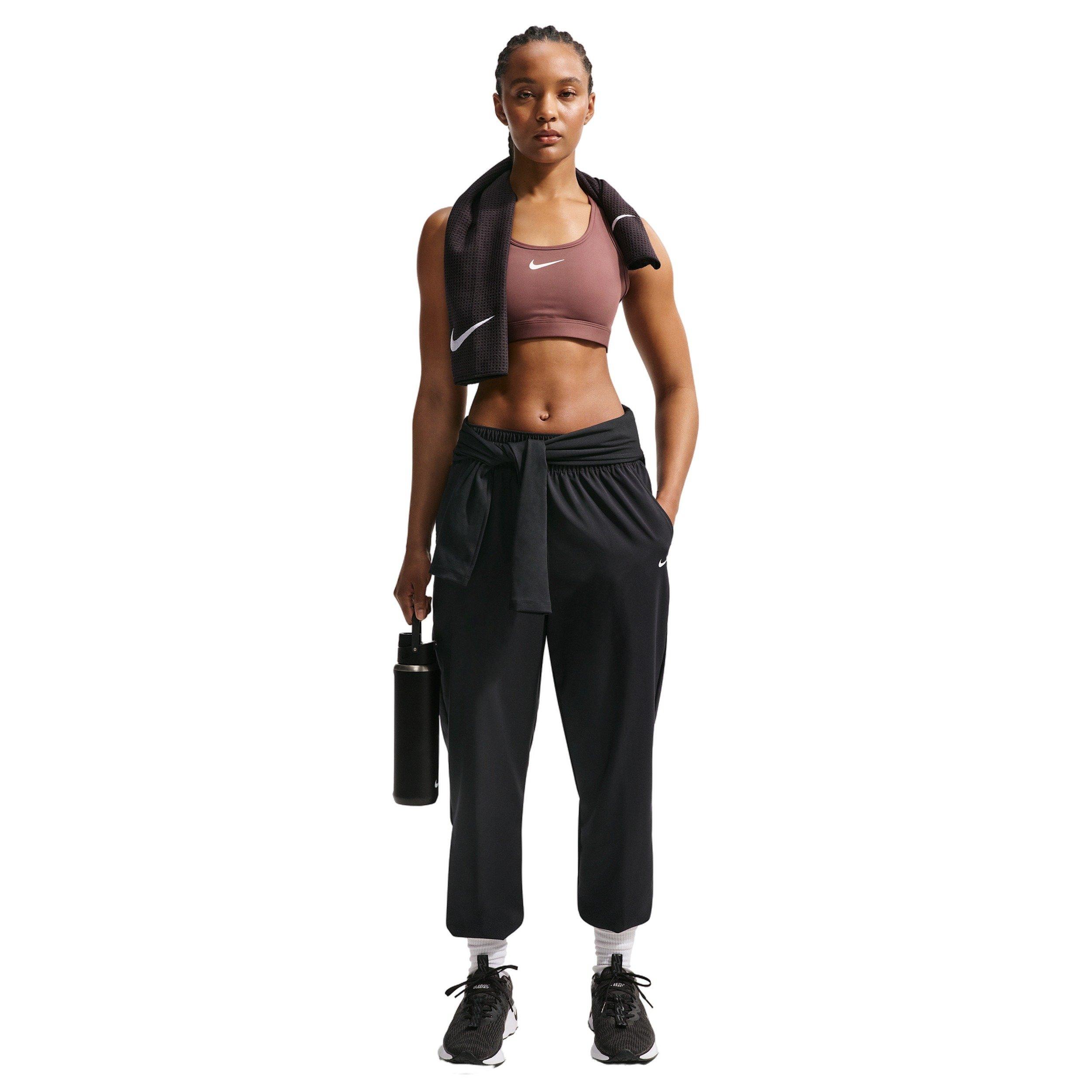 Nike Women's One Dri-FIT High-Waisted 7/8 Joggers - BLACK/WHITE Thumbnail View 1