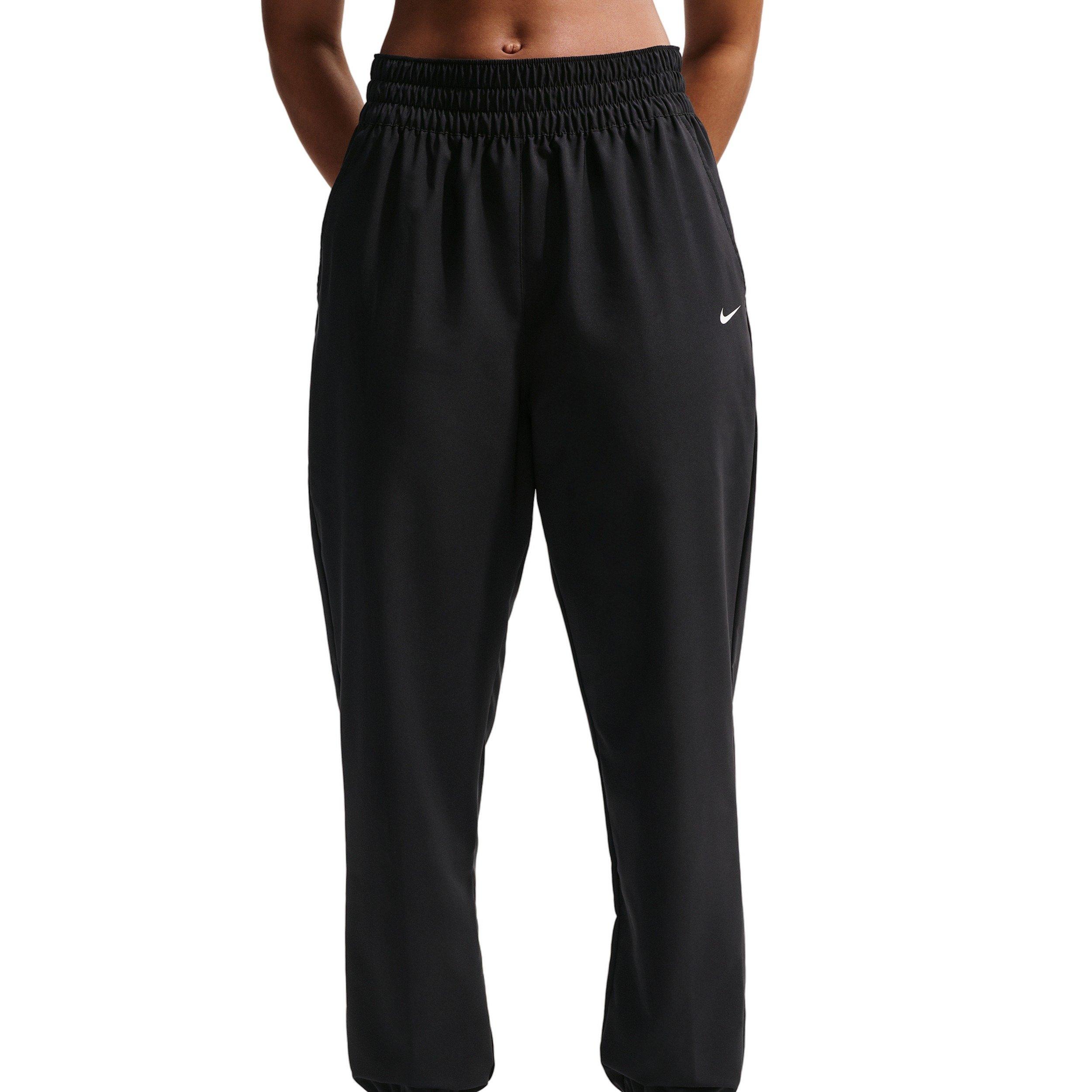 Nike Women's One Dri-FIT High-Waisted 7/8 Joggers - BLACK/WHITE Thumbnail View 3