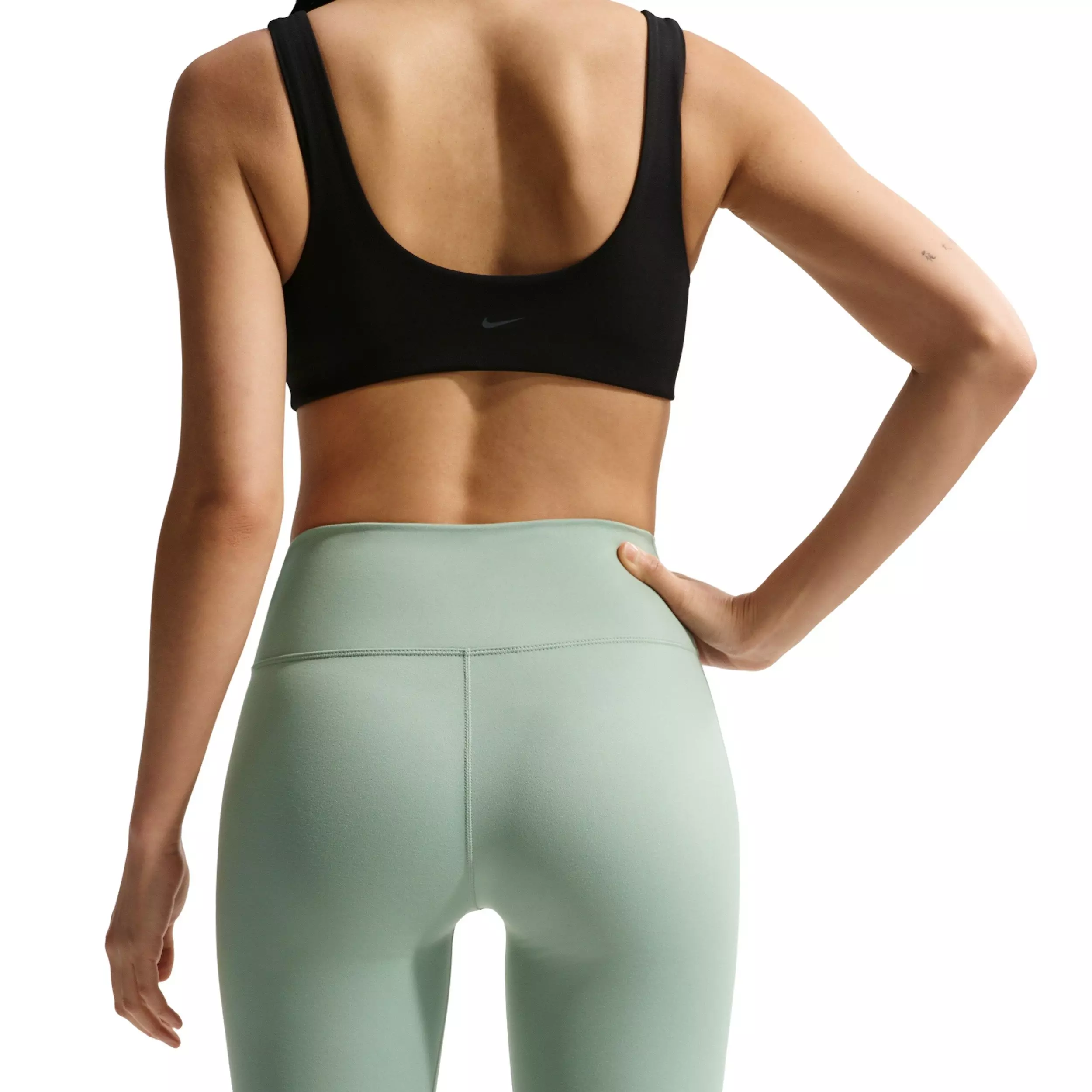 Nike Women's One High-Waisted Flared Leggings - Steam Green/White - STEAM GREEN/WHITE
