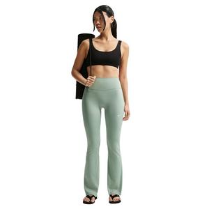 Nike Women's One High-Waisted Flared Leggings - Steam Green/White