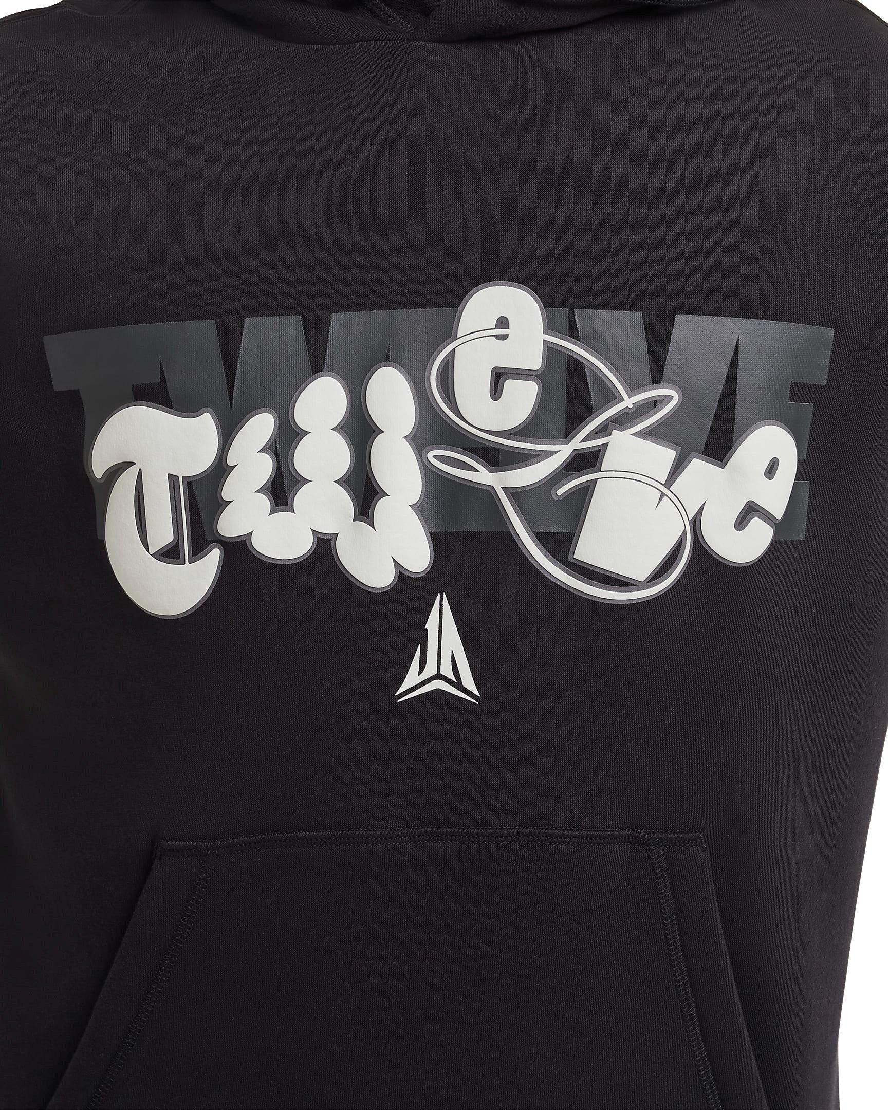 Nike Men's Ja Fleece Basketball Hoodie - BLACK Thumbnail View 4