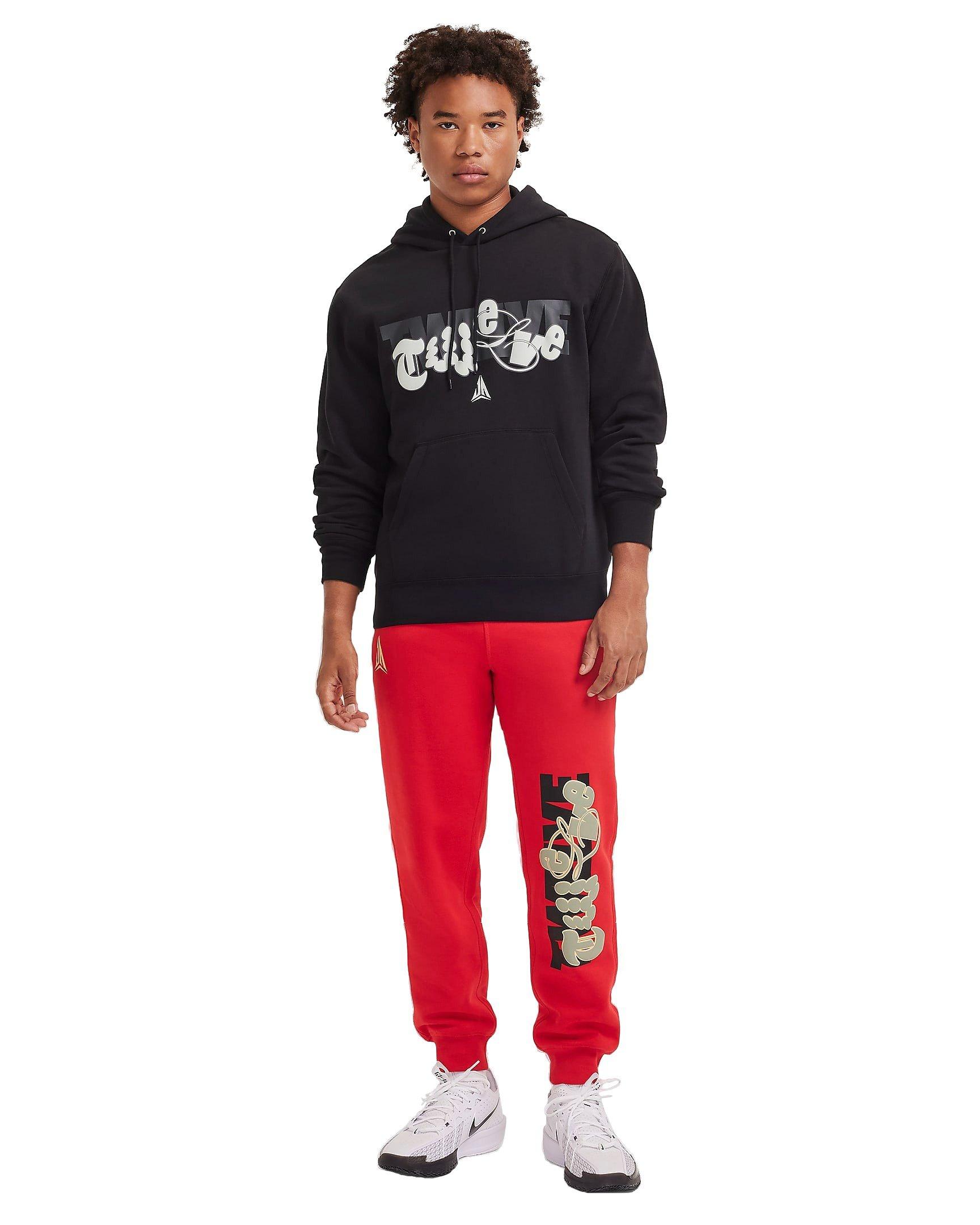 Nike Men's Ja Fleece Basketball Hoodie - BLACK Thumbnail View 8