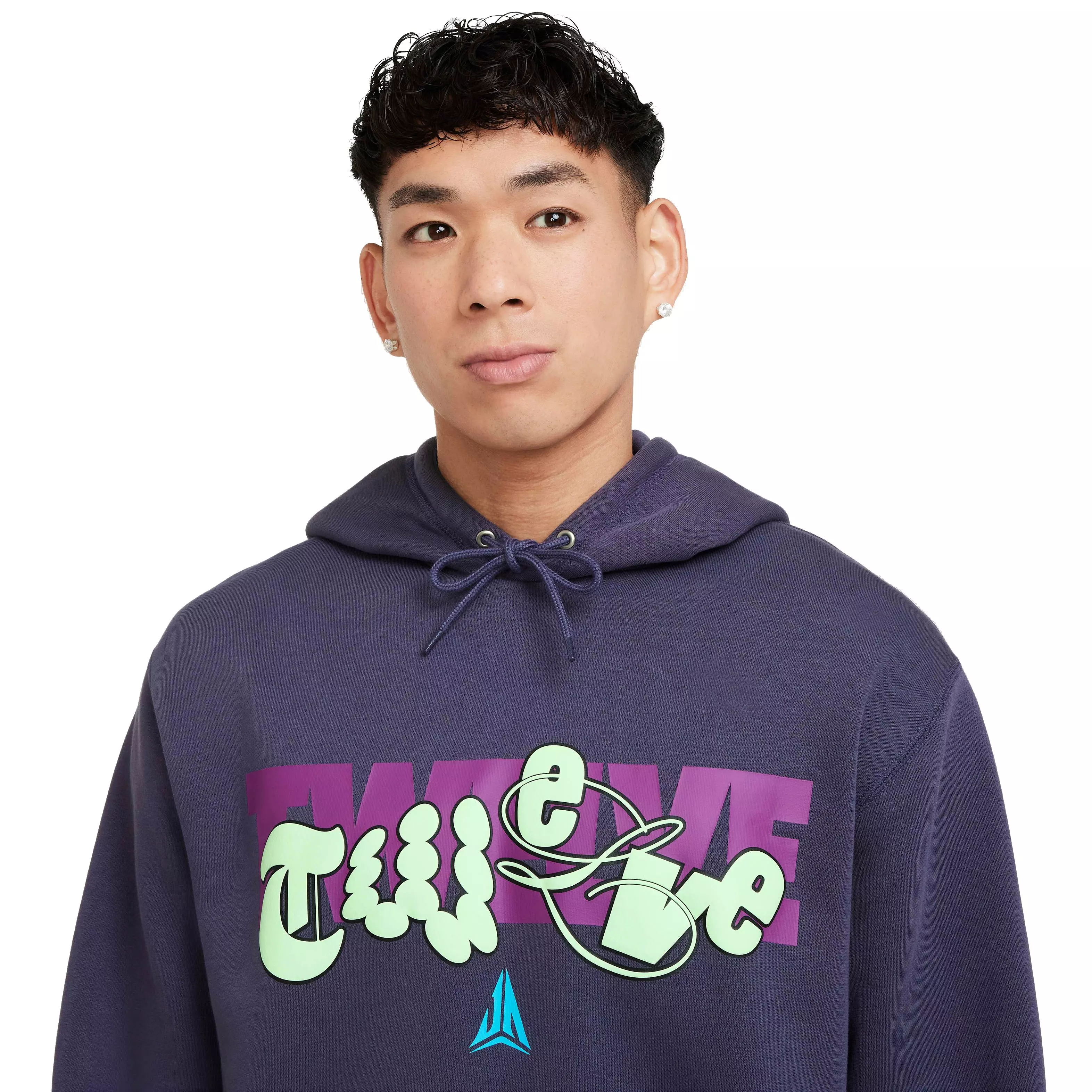 Nike Men's Ja Fleece Basketball Hoodie - PURPLE