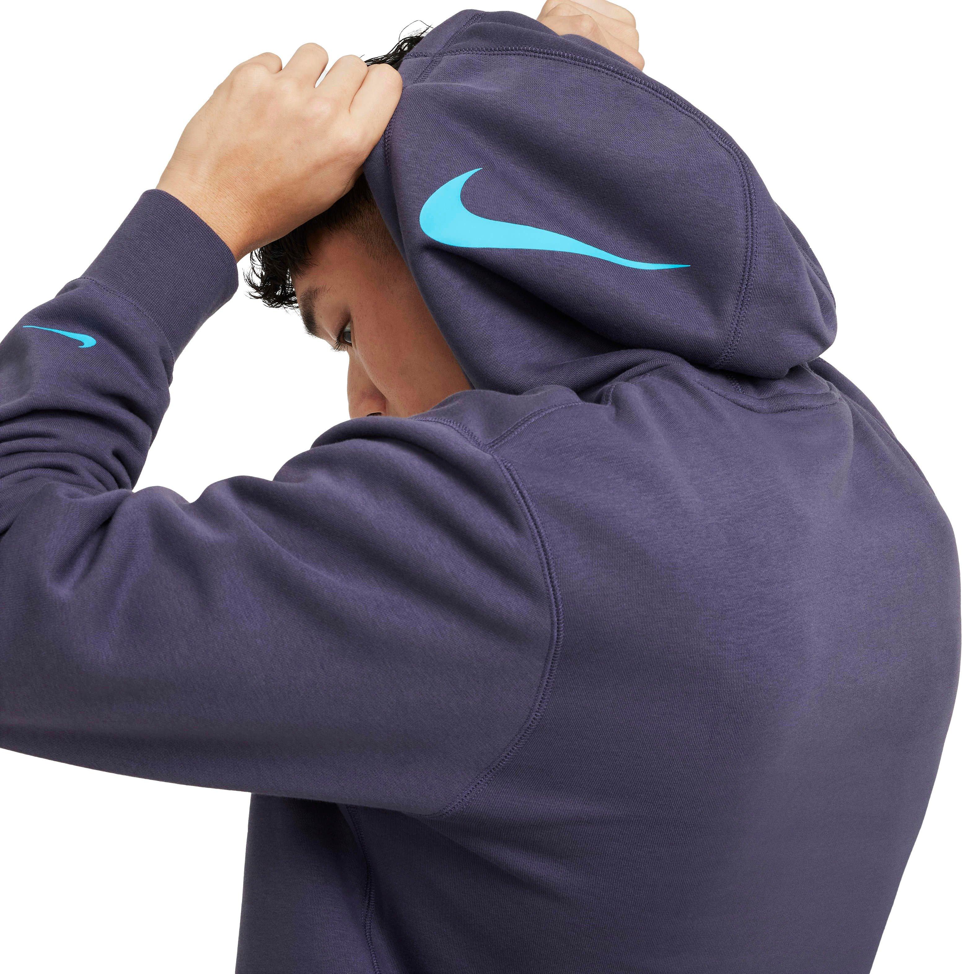 Nike Men's Ja Fleece Basketball Hoodie - PURPLE Thumbnail View 6