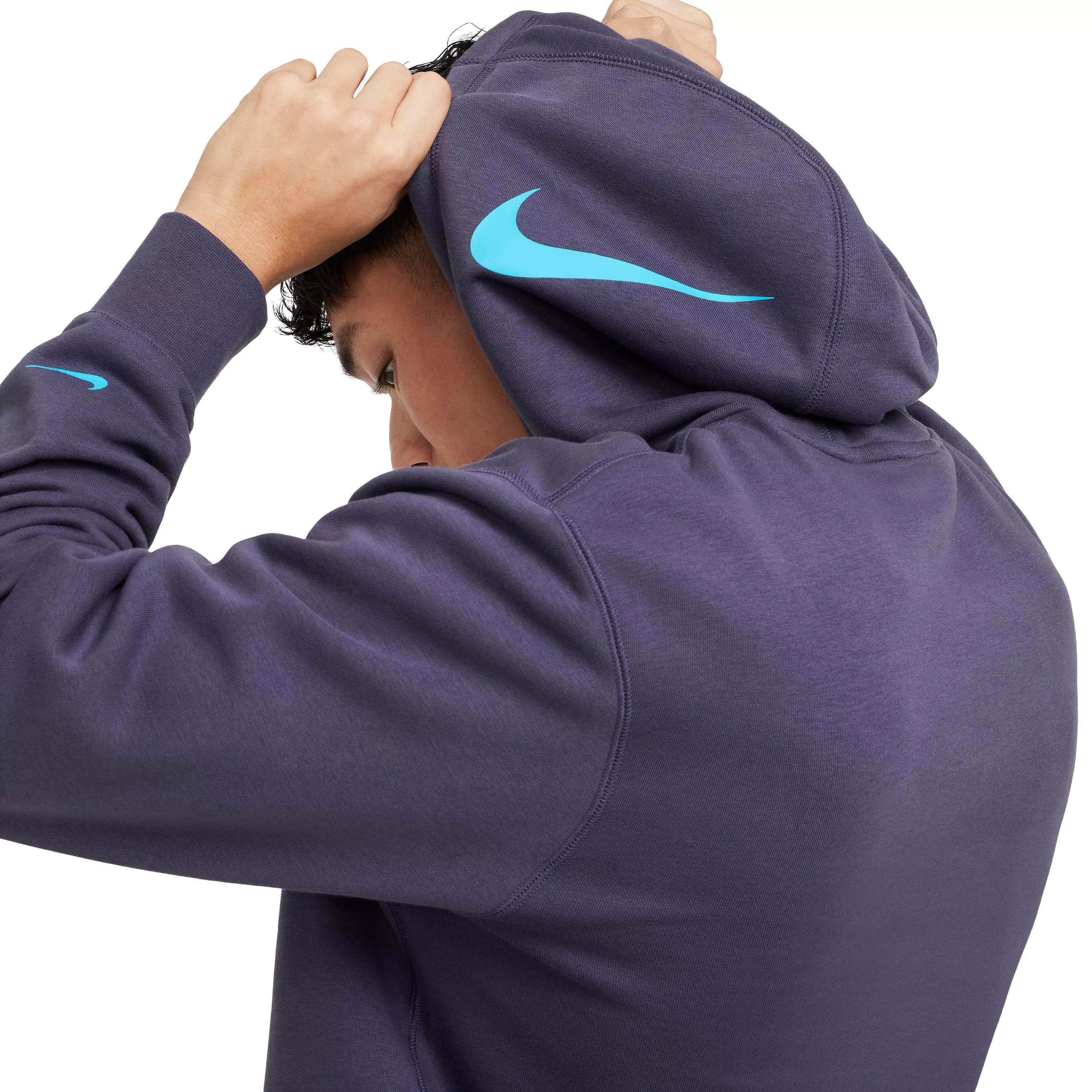 Nike Men's Ja Fleece Basketball Hoodie - PURPLE
