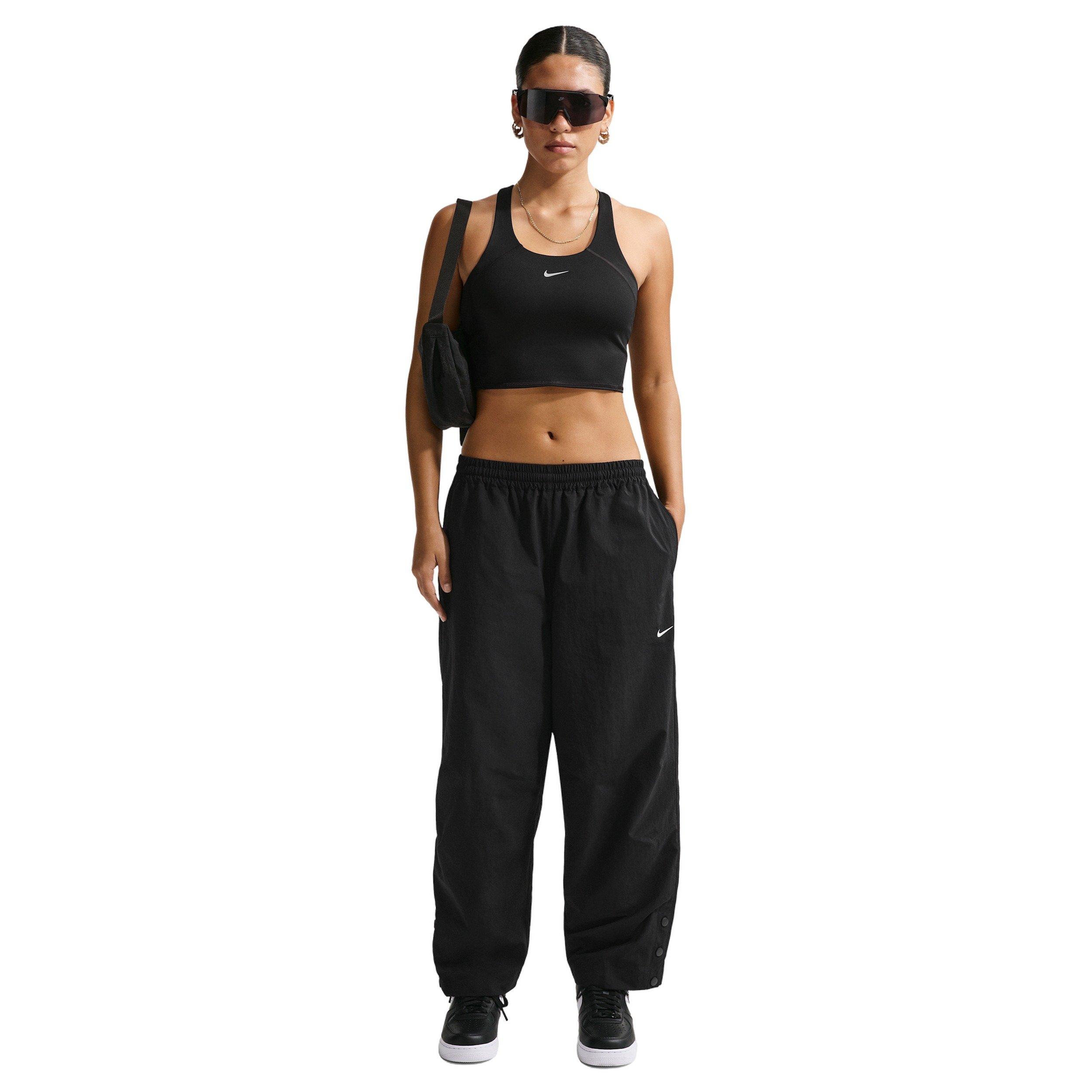 Nike Women's Sportswear Oversized High-Waisted Woven Pants - BLACK/OFF-WHITE Thumbnail View 1