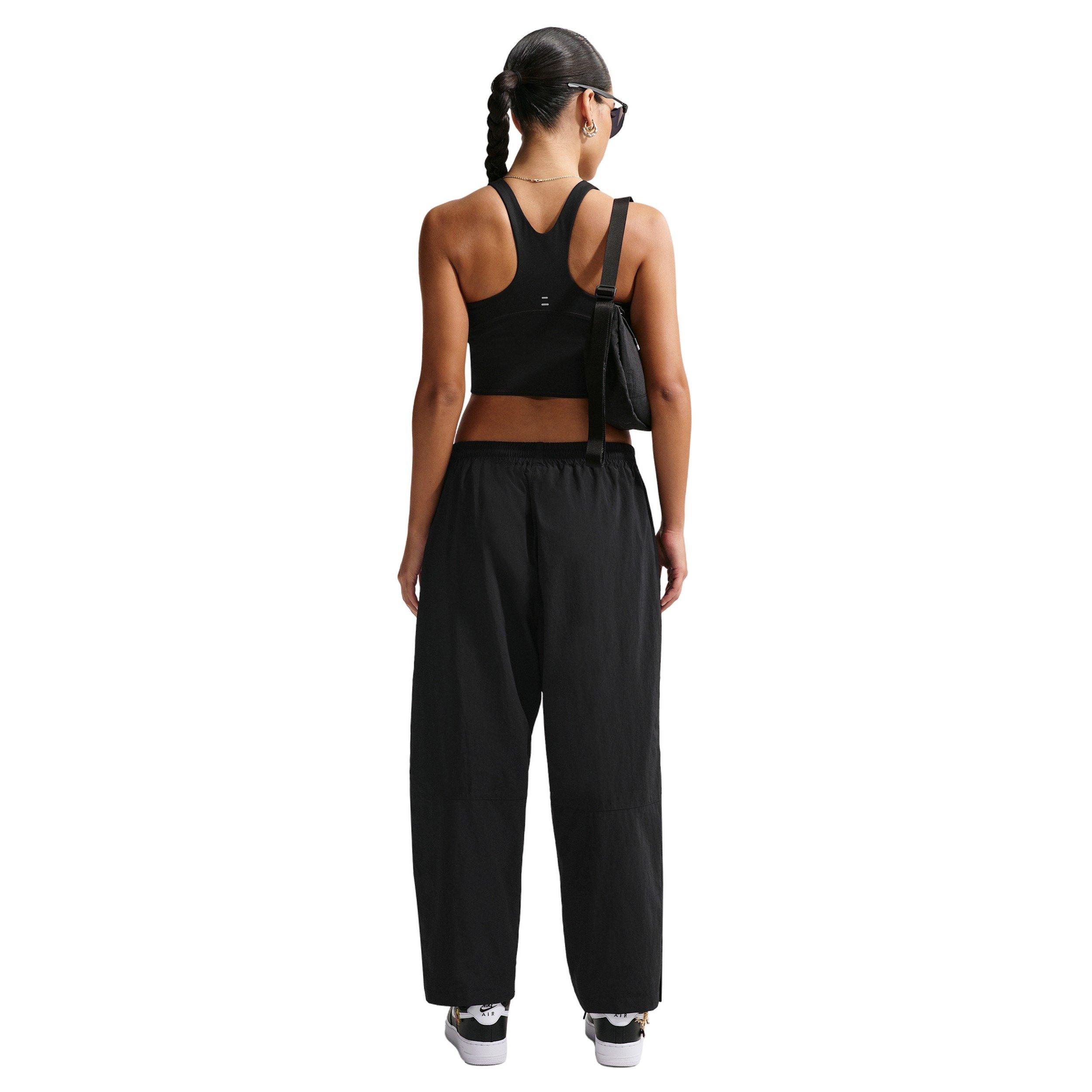 Nike Women's Sportswear Oversized High-Waisted Woven Pants - BLACK/OFF-WHITE Thumbnail View 2