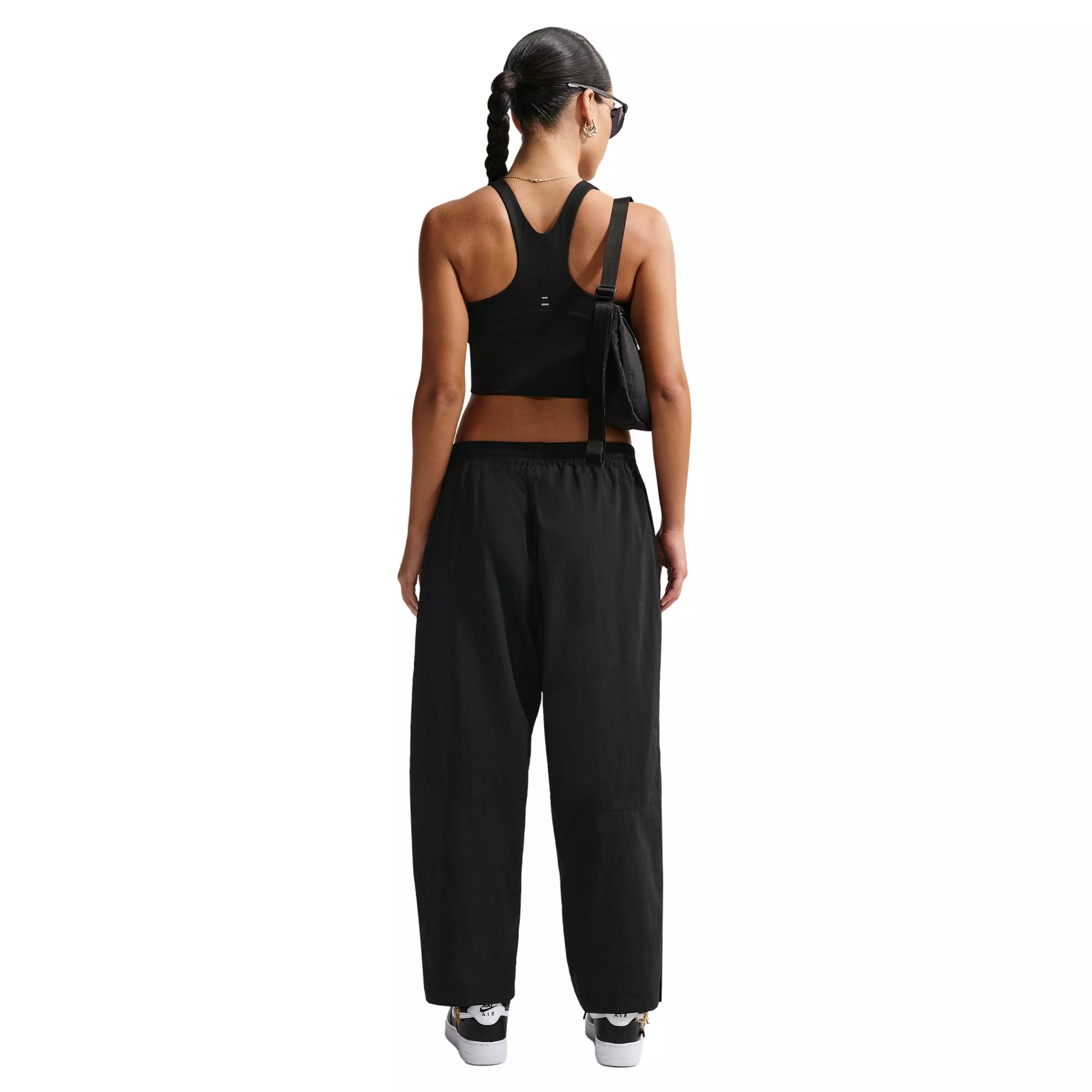 Nike Women's Sportswear Oversized High-Waisted Woven Pants - BLACK/OFF-WHITE