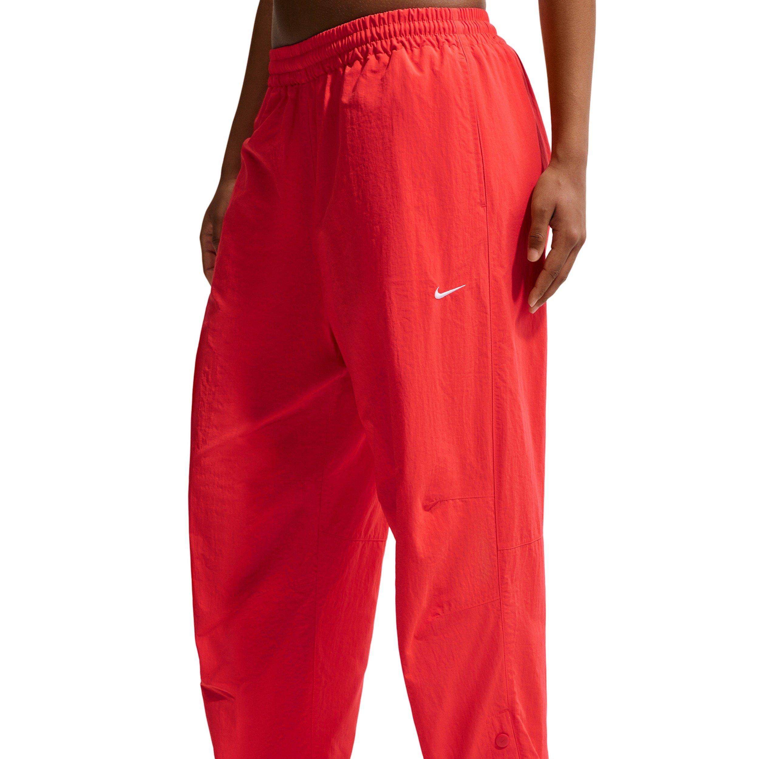 Nike Women's Sportswear Oversized High-Waisted Woven Pants - CRIMSON Thumbnail View 3