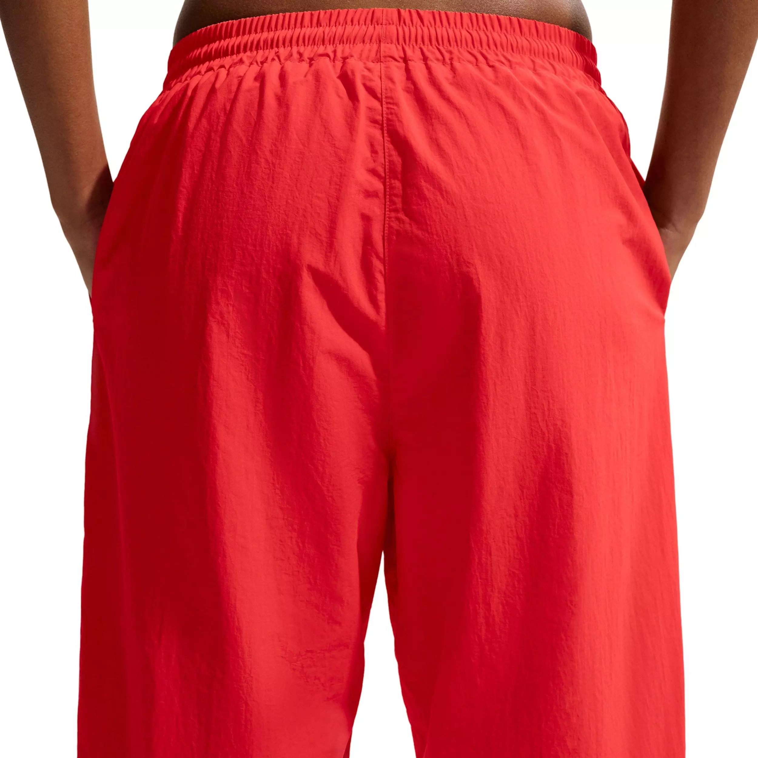 Nike Women's Sportswear Oversized High-Waisted Woven Pants - CRIMSON