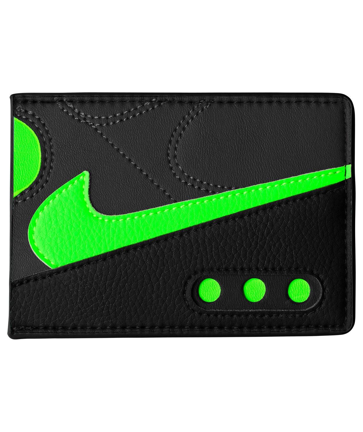 Nike Icon Air Max 90 Card Wallet - Black/Green - BLACK/GREEN Thumbnail View 1