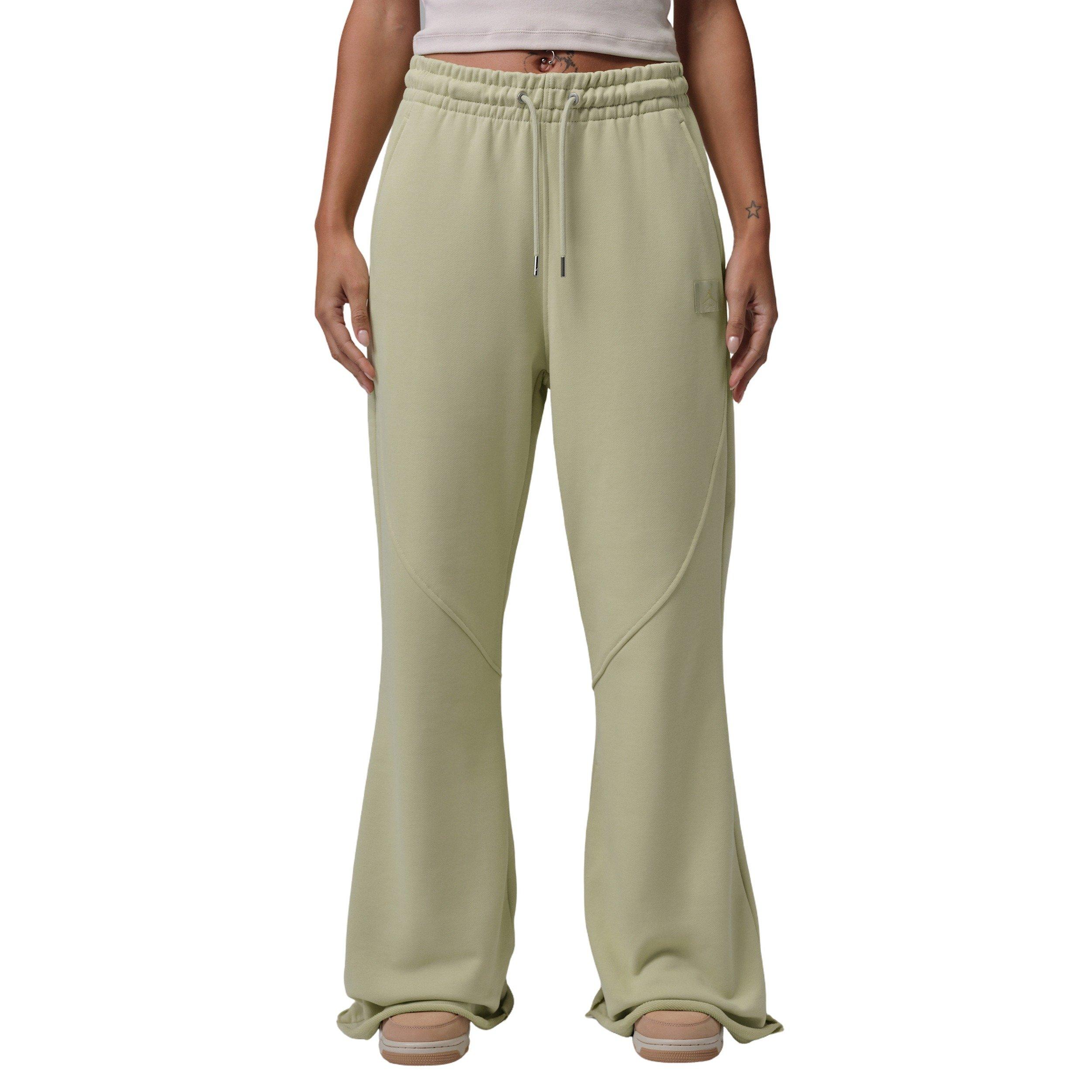 Jordan Women's French Terry Flared Pants - OLIVE Thumbnail View 1