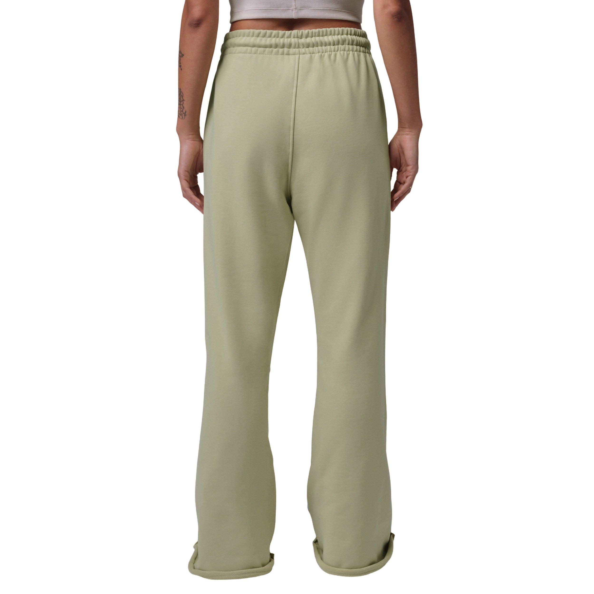 Jordan Women's French Terry Flared Pants - OLIVE Thumbnail View 2