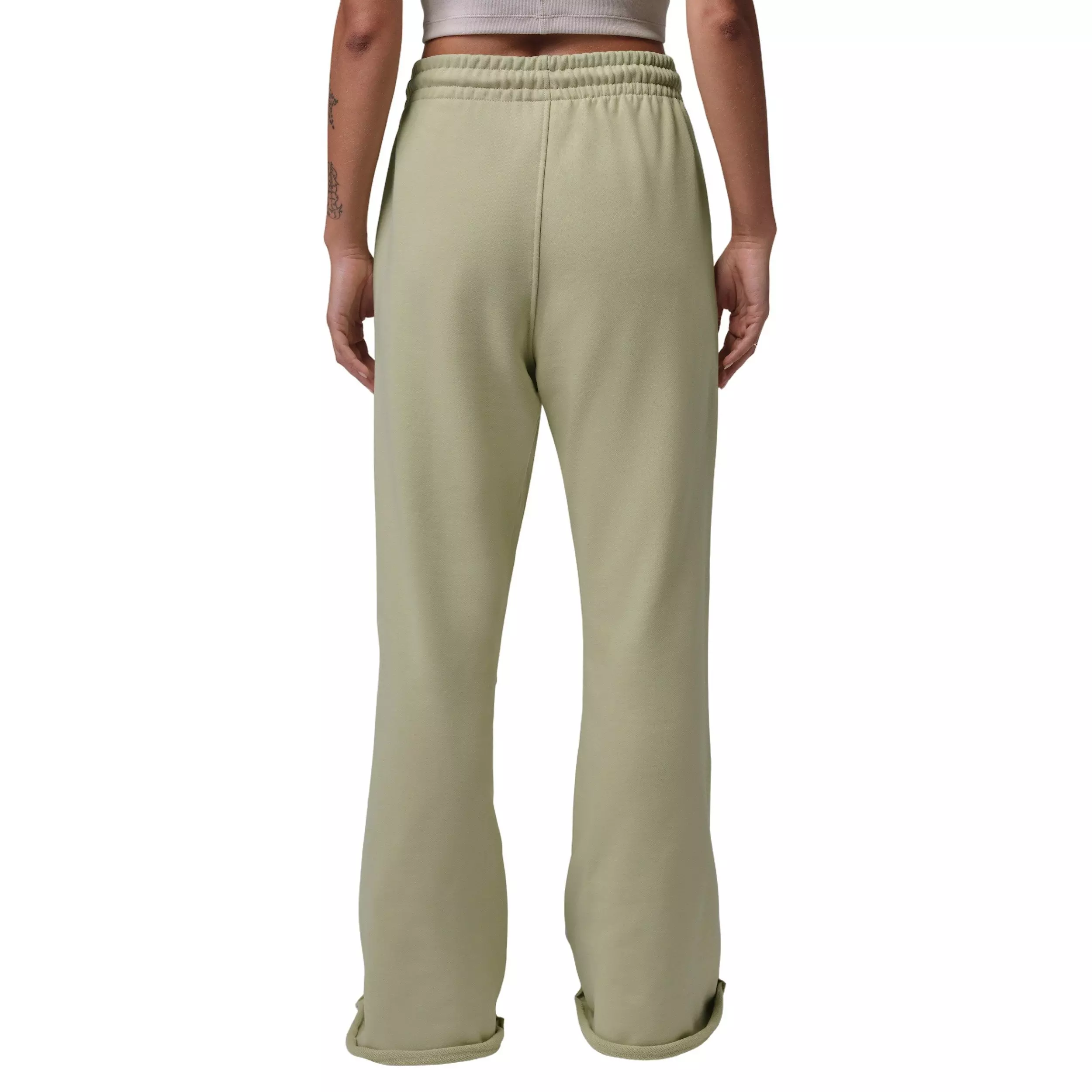 Jordan Women's French Terry Flared Pants - OLIVE