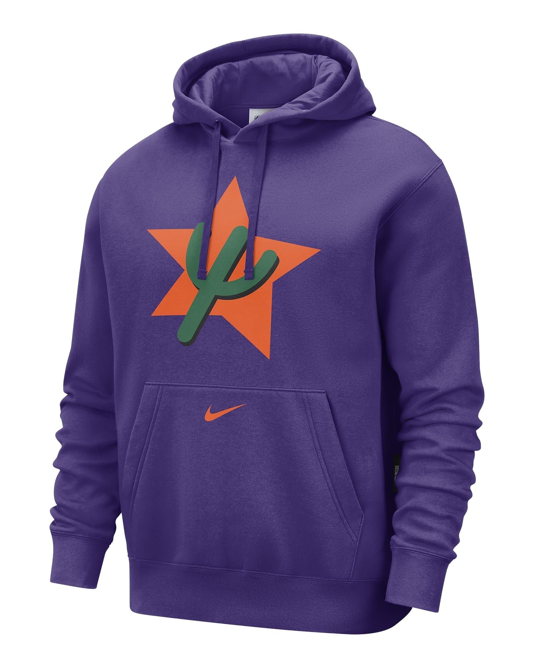 Nike Men's Phoenix Suns Club City Edition NBA Fleece Pullover Hoodie - Purple - PURPLE Thumbnail View 1