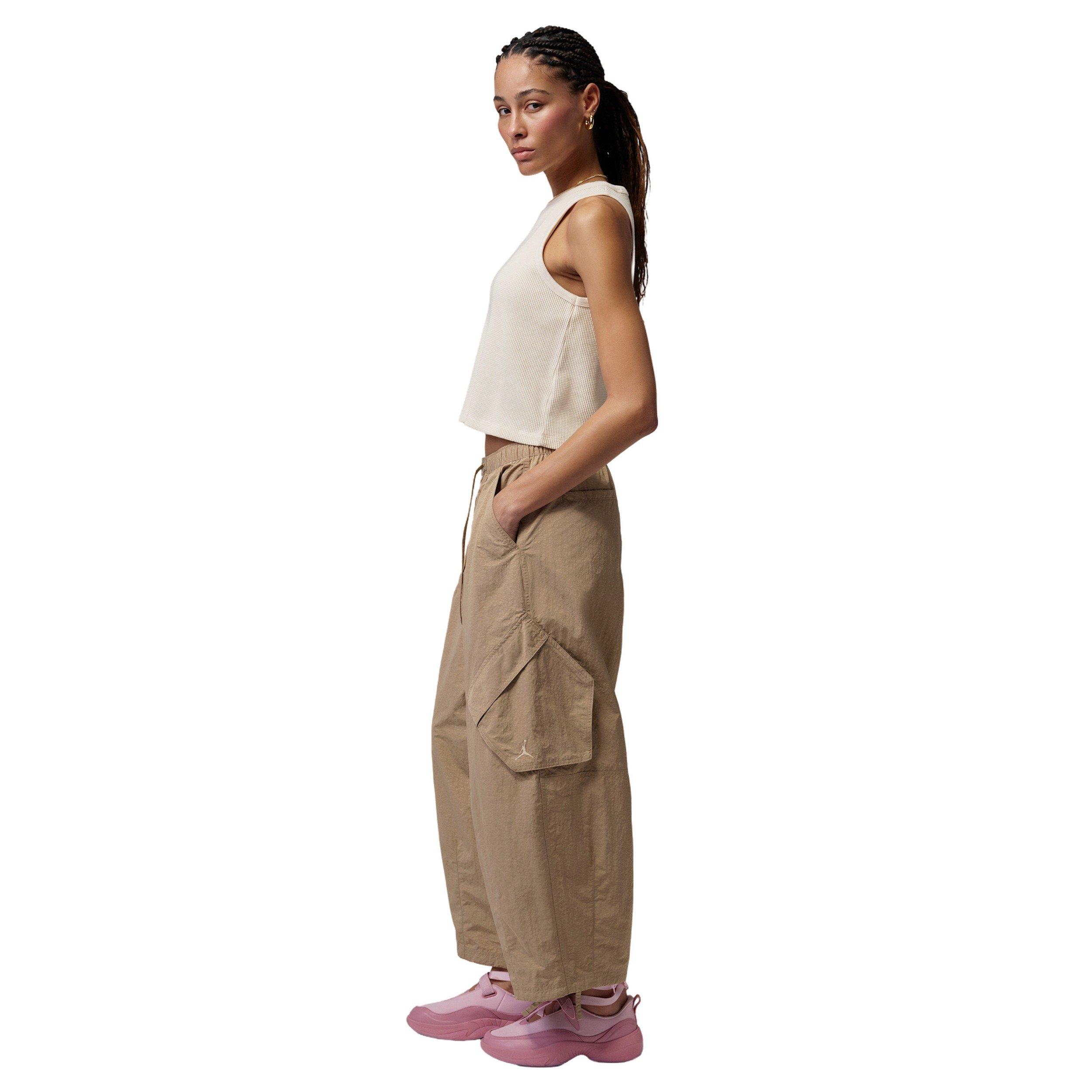 Jordan Women's Flight Chicago Adjustable Hem Parachute Pants - KHAKI Thumbnail View 7