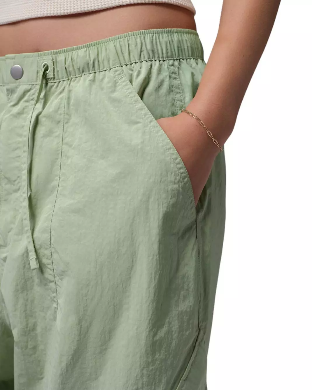 Jordan Women's Flight Chicago Adjustable Hem Parachute Pants - OLIVE
