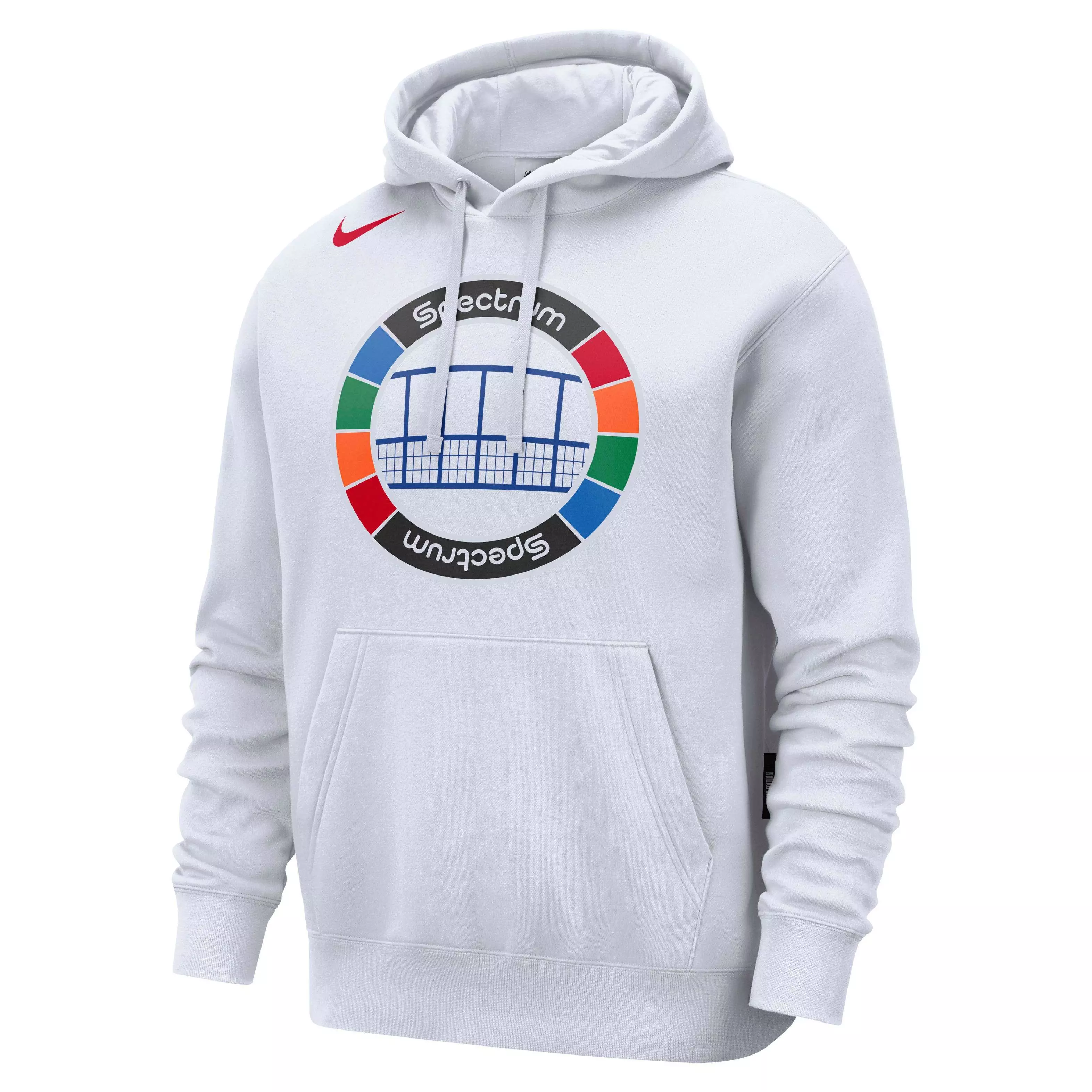 Nike Men's Philadelphia 76ers NBA CE Club Fleece Pullover Hoodie - WHITE/RED