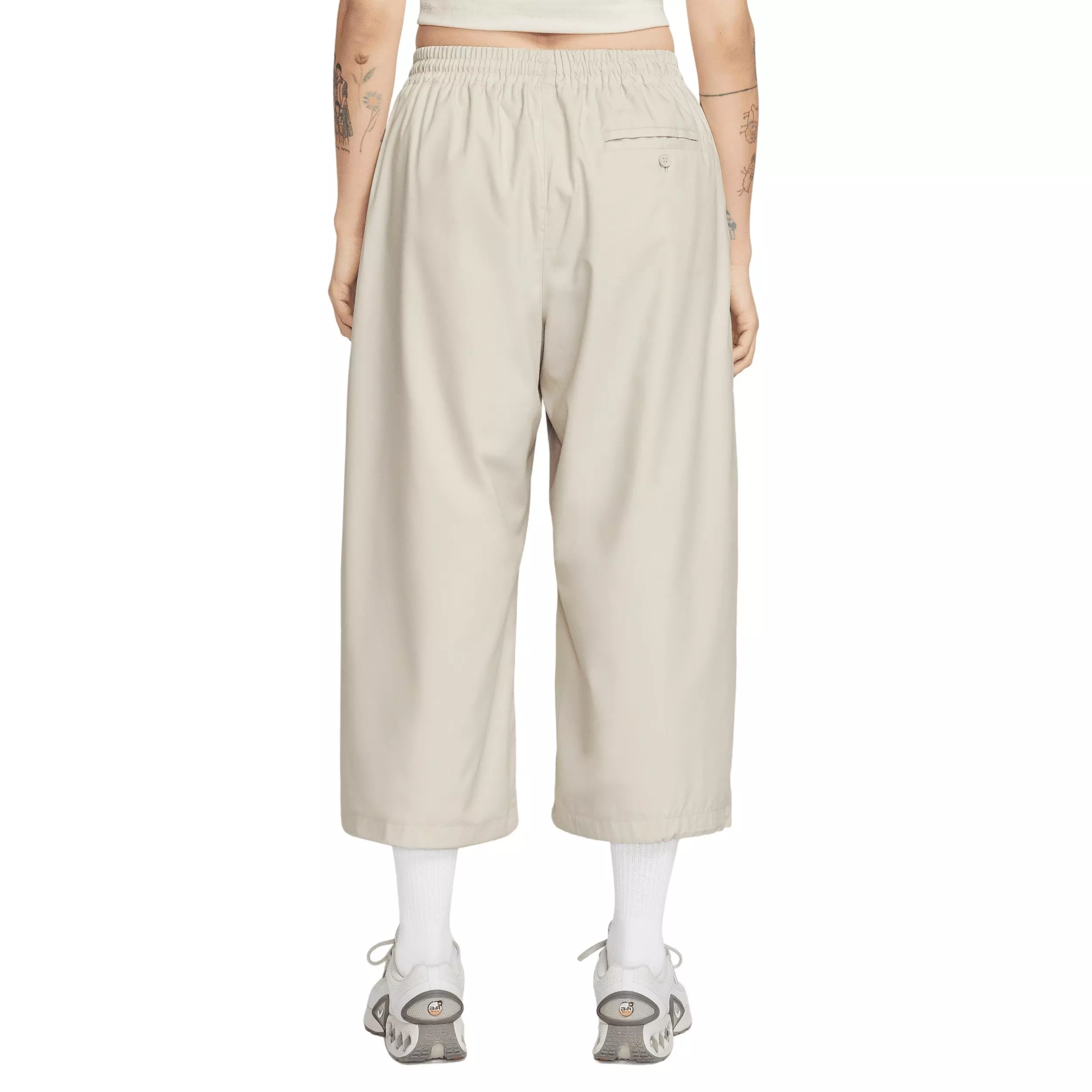 Nike Women's Sportswear Oversized Mid-Rise Woven Pants - BONE