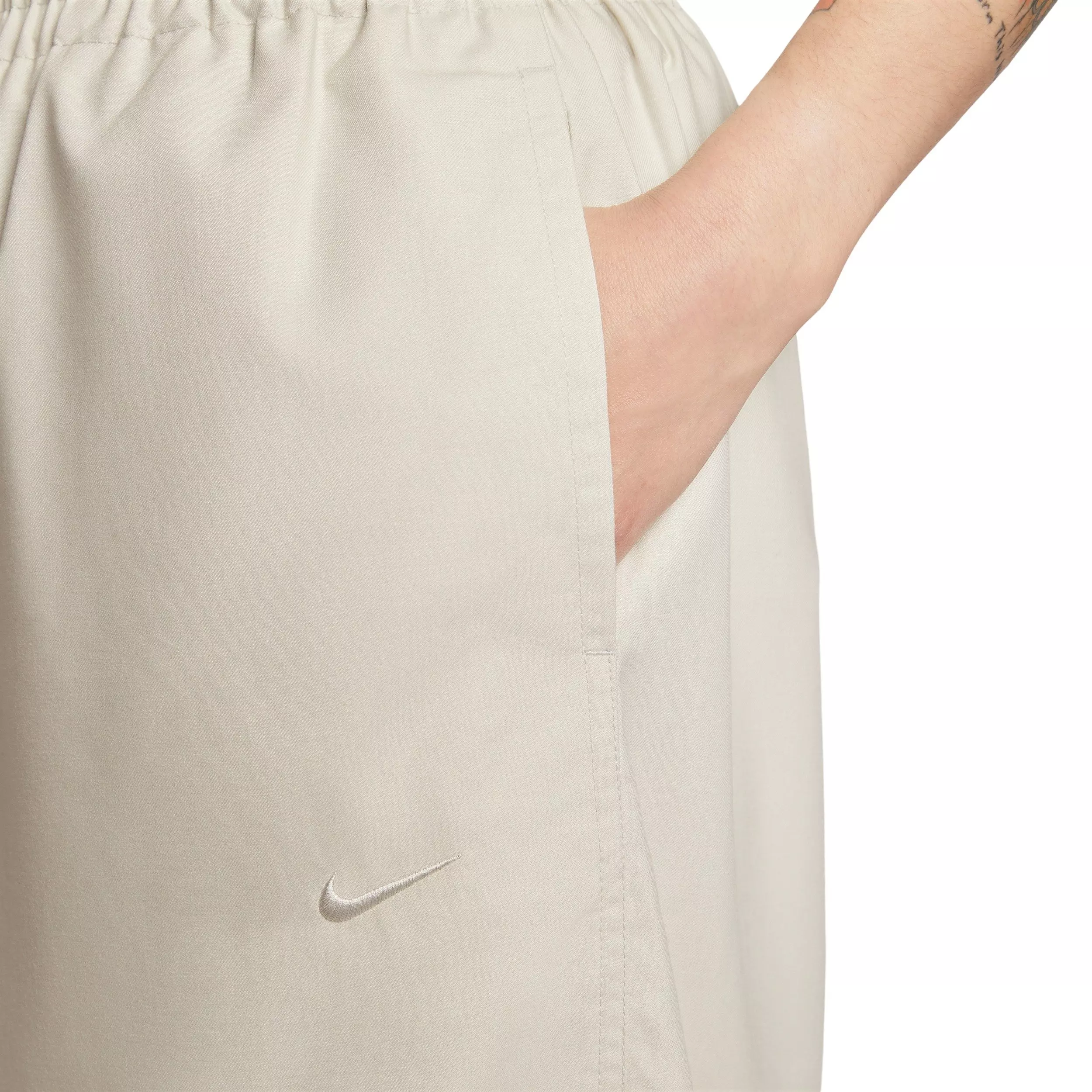 Nike Women's Sportswear Oversized Mid-Rise Woven Pants - BONE