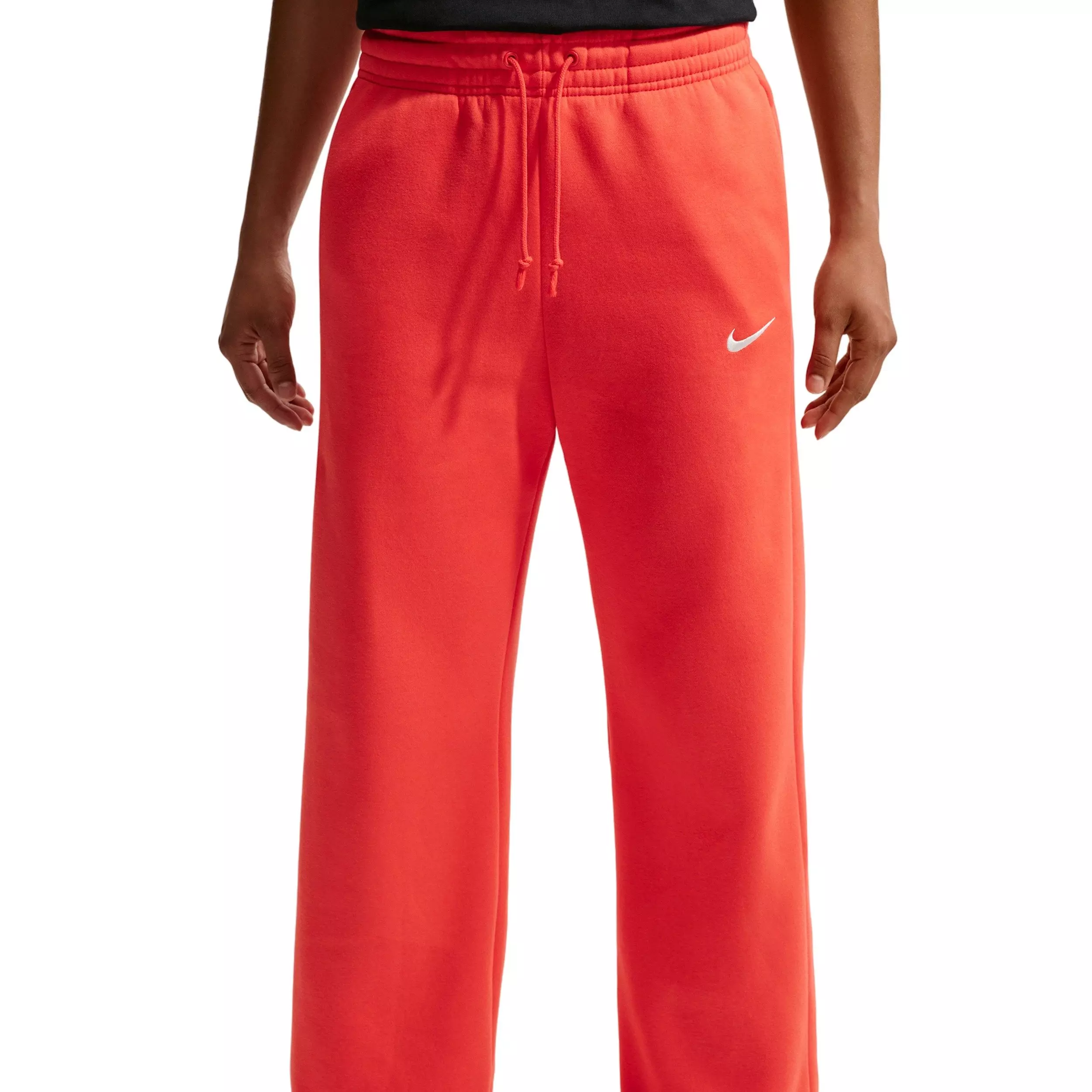 Nike Women's Sportswear Phoenix Fleece High-Waisted Wide-Leg Pants - CRIMSON