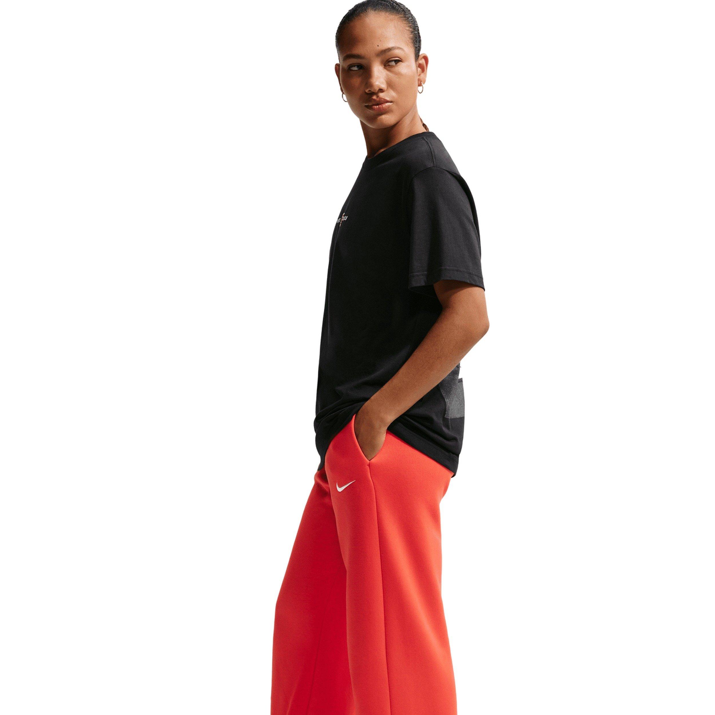 Nike Women's Sportswear Phoenix Fleece High-Waisted Wide-Leg Pants - CRIMSON Thumbnail View 5