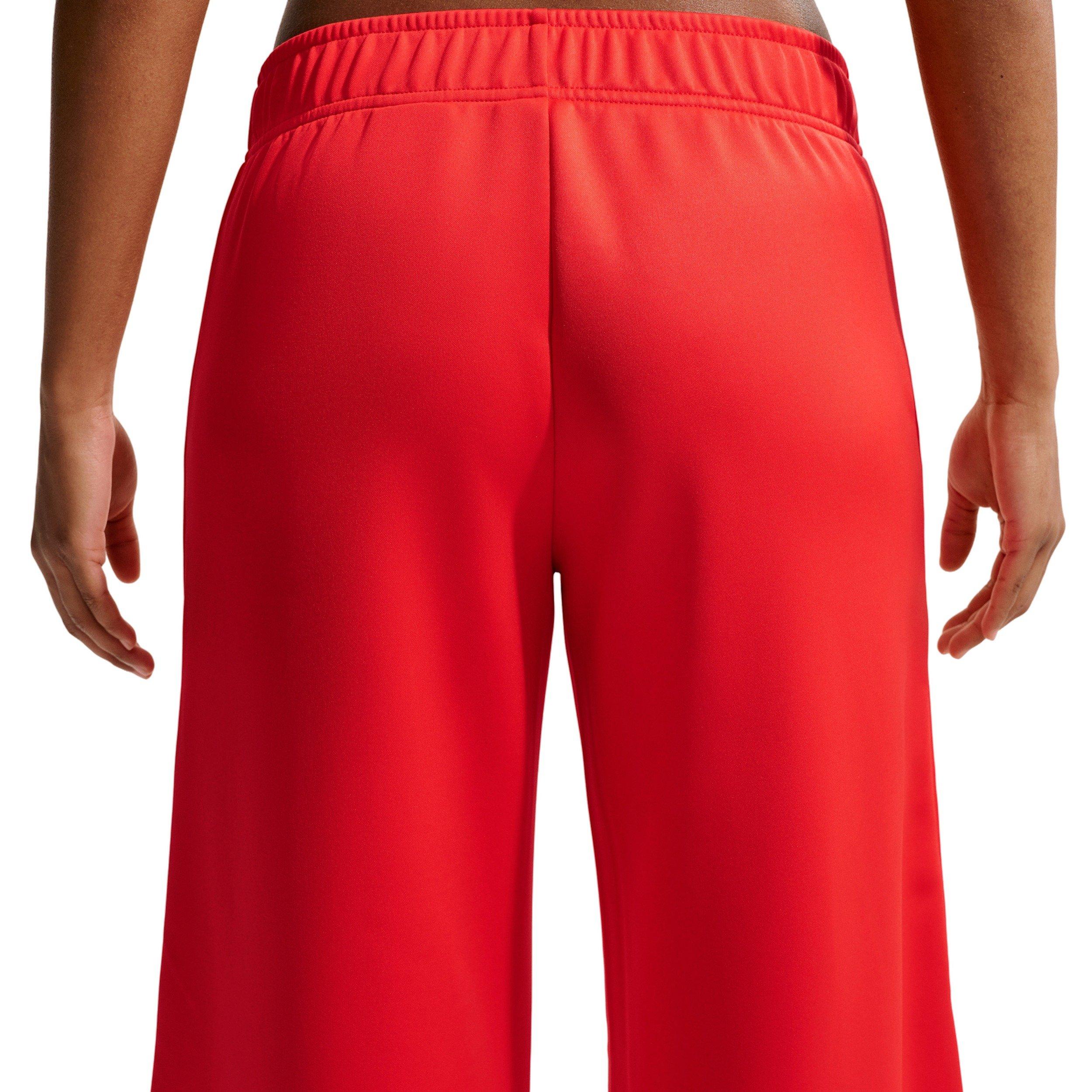 Nike Women's Sportswear Mid-Rise Wide-Leg Track Pants - CRIMSON Thumbnail View 4