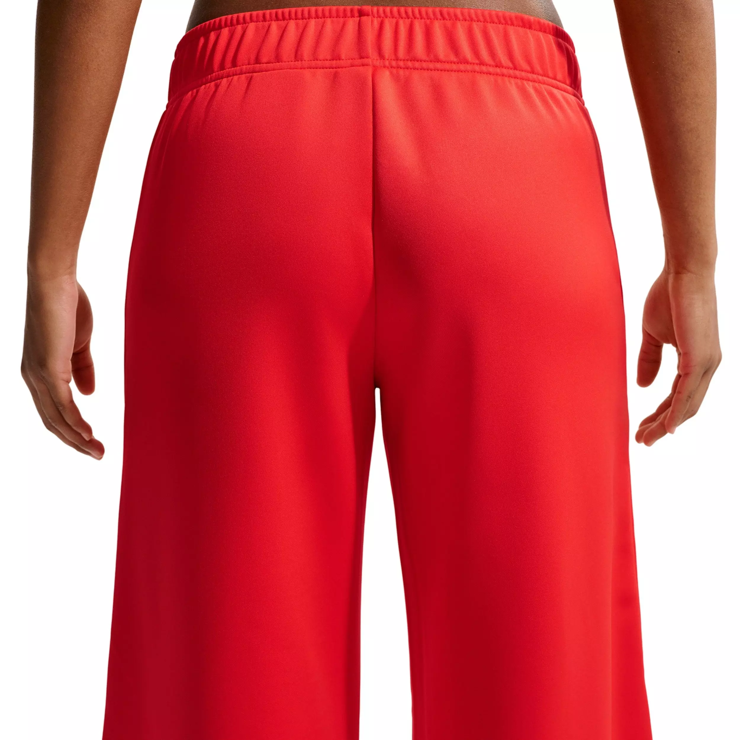 Nike Women's Sportswear Mid-Rise Wide-Leg Track Pants - CRIMSON