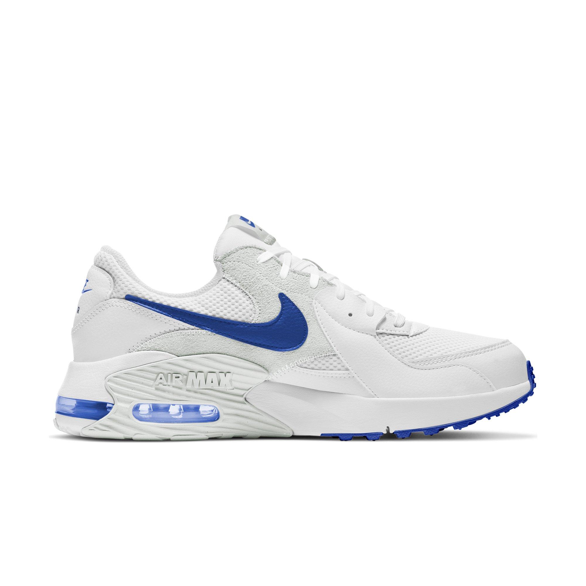 White and shop blue air maxes