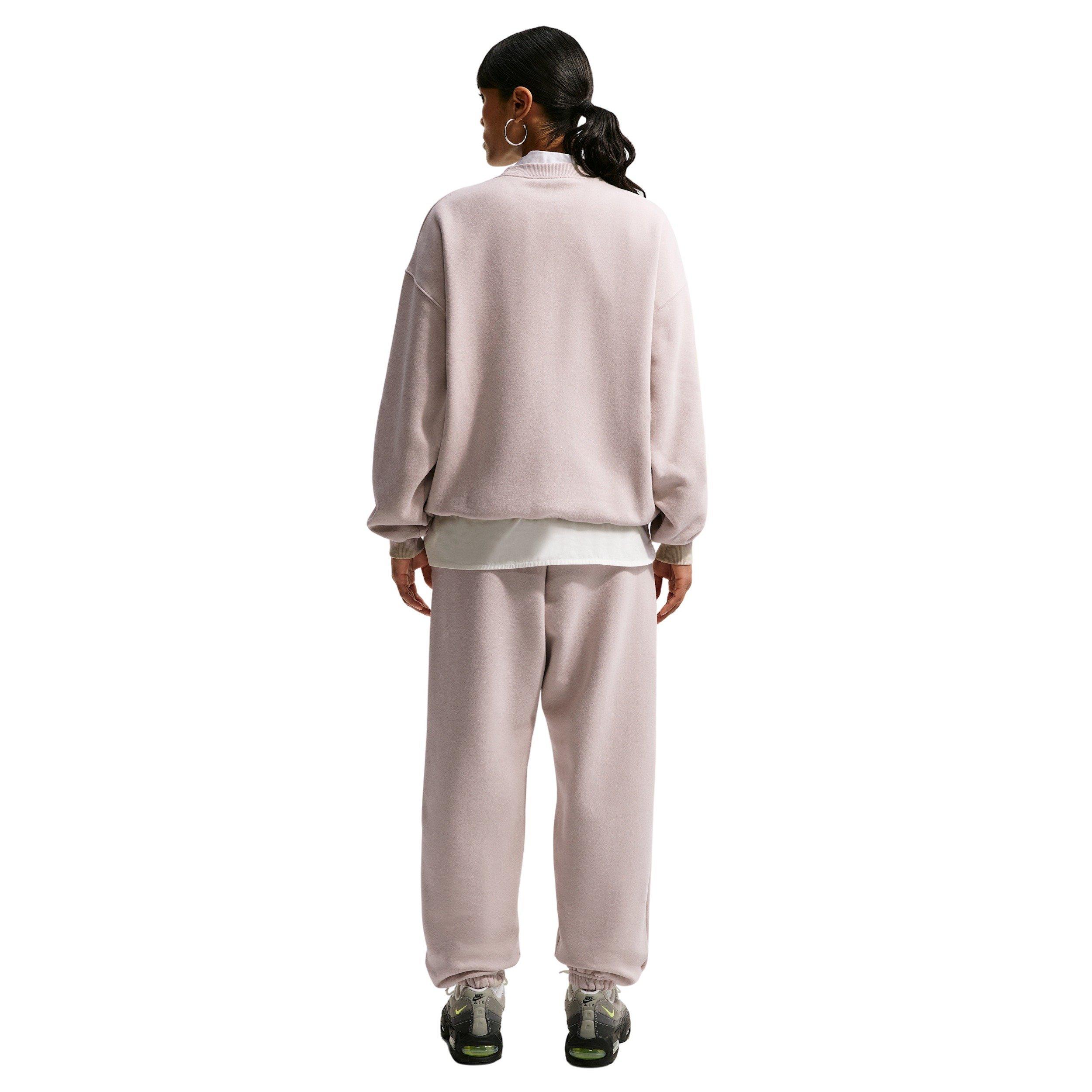 Nike Women's Studio Fleece Med-Weight High-Rise Oversized Cuff Pants - CREAM Thumbnail View 4