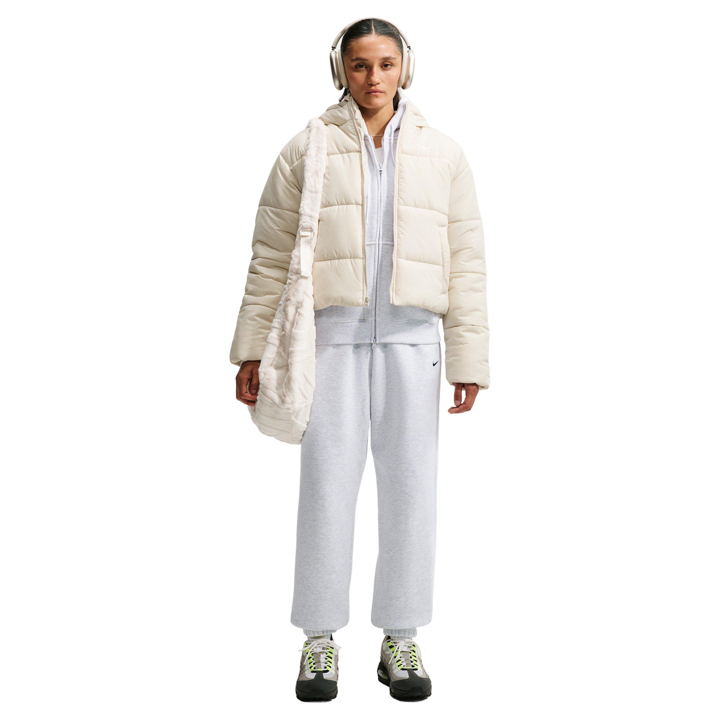 Nike Women's Studio Fleece Med-Weight High-Rise Oversized Cuff Pants - BROWN/BLACK Thumbnail View 3