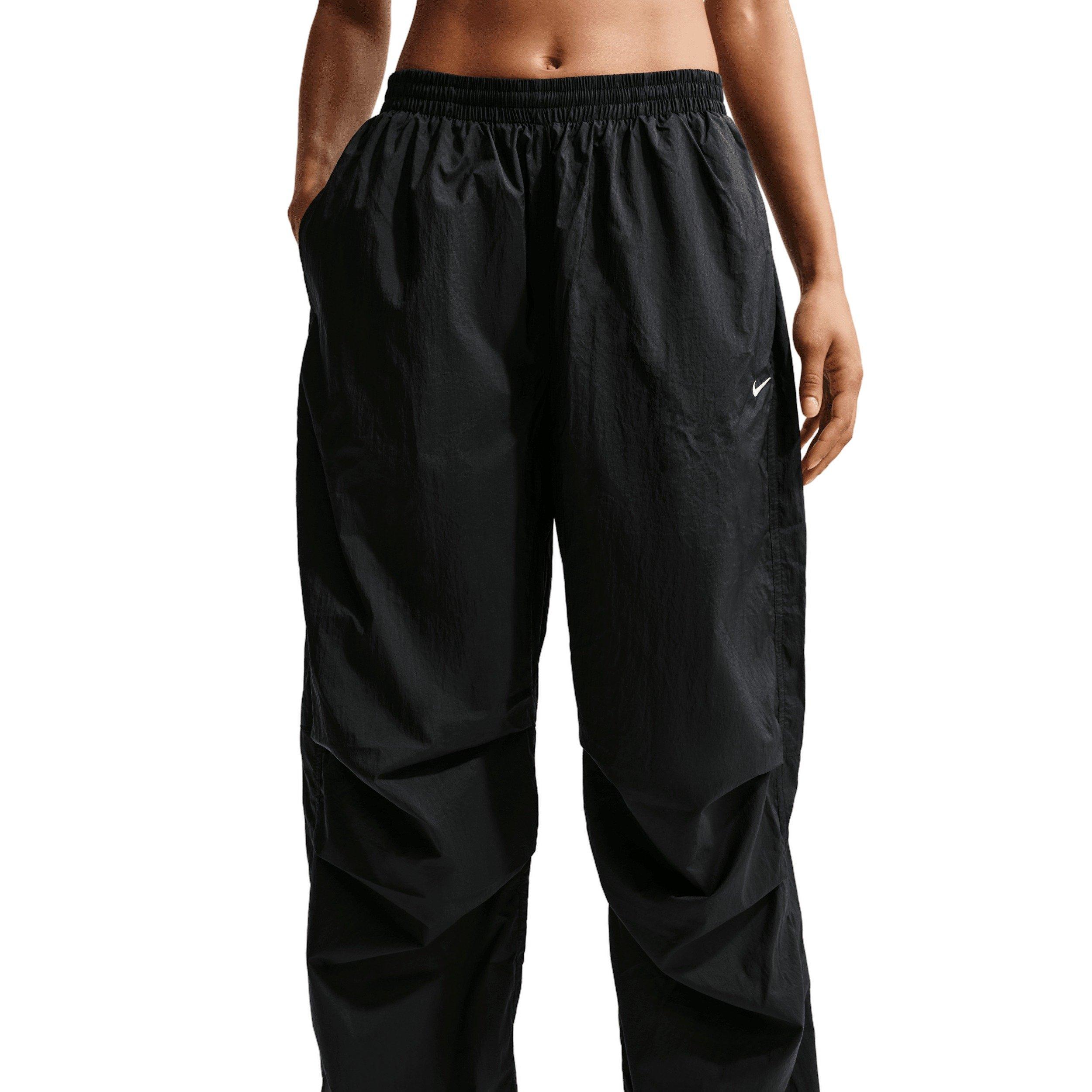 Nike Women's Sportswear Mid-Rise Lightweight UV Pants - Black/Off-White - BLACK/OFF-WHITE Thumbnail View 3